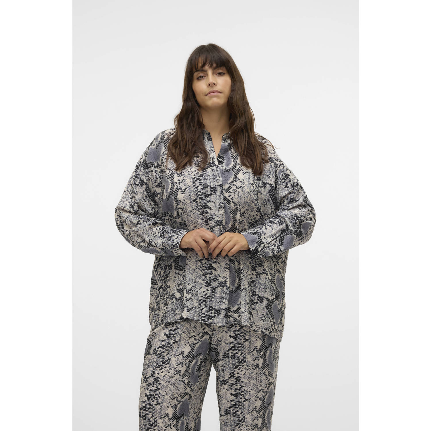 VERO MODA CURVE blouse VMCJOSIE met slangenprint