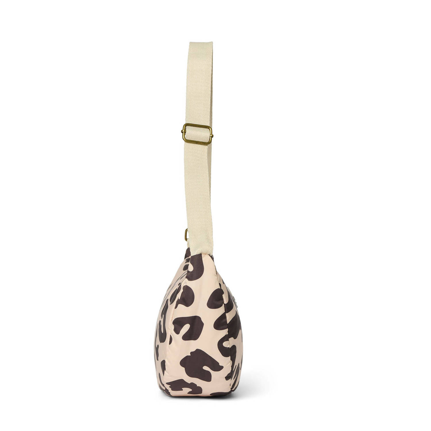 Studio Noos crossbody tas Holy Cow Puffy ecru zwart