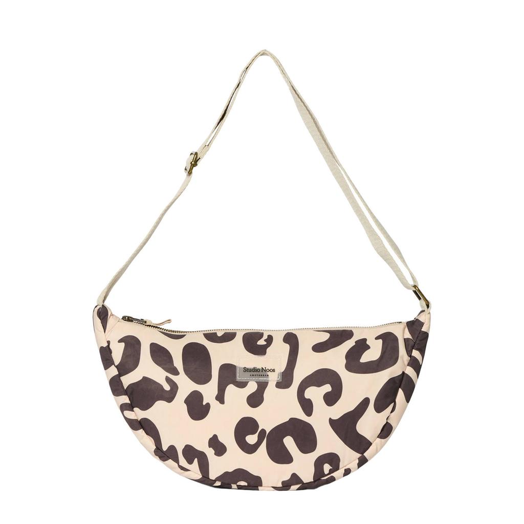 Studio Noos crossbody tas Holy Cow Puffy ecru/zwart