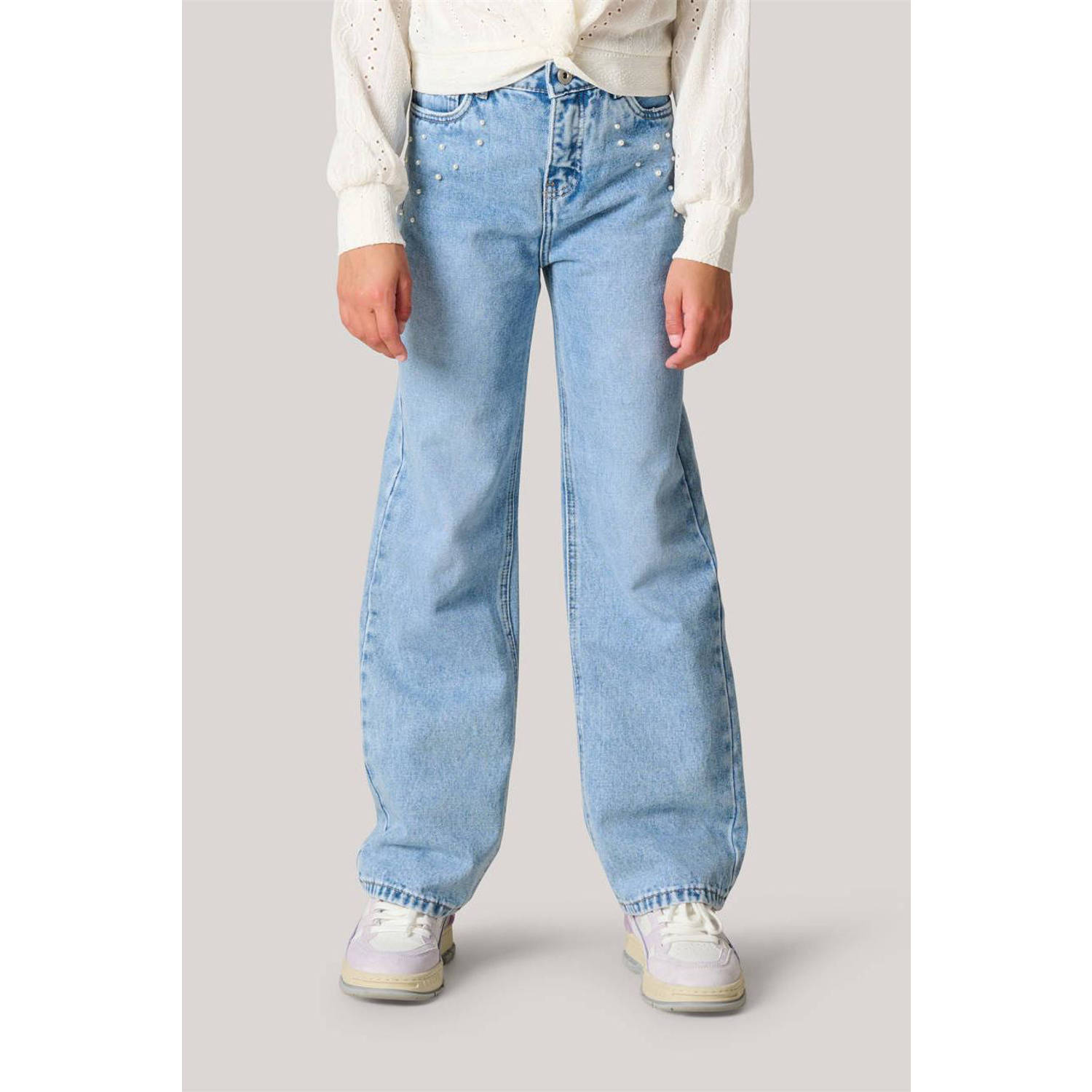 Shoeby wide leg jeans medium blue denim
