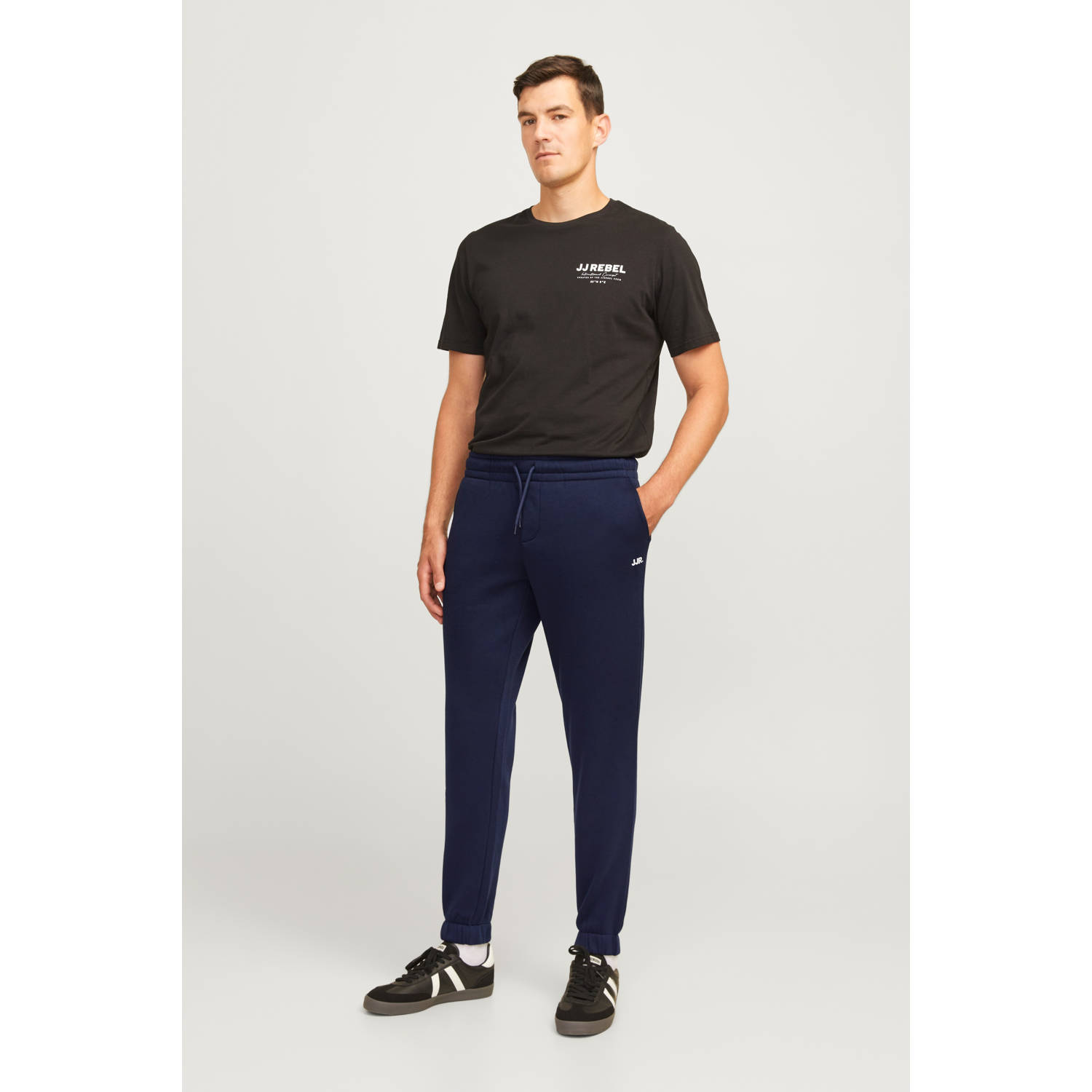 JJ REBEL regular fit joggingbroek JREBGORM donkerblauw