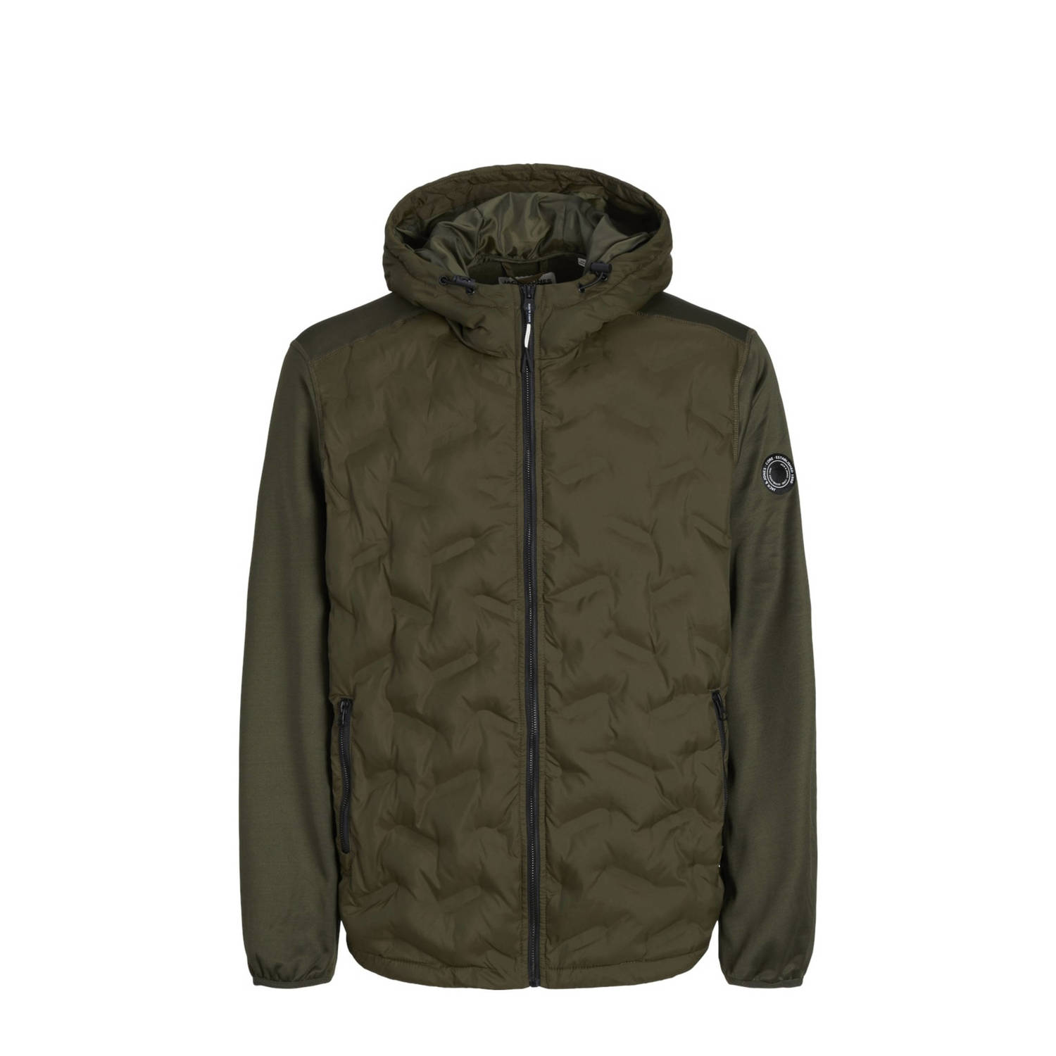 JACK & JONES CORE gewatteerde jas JCOHEAT HYBRID met logo