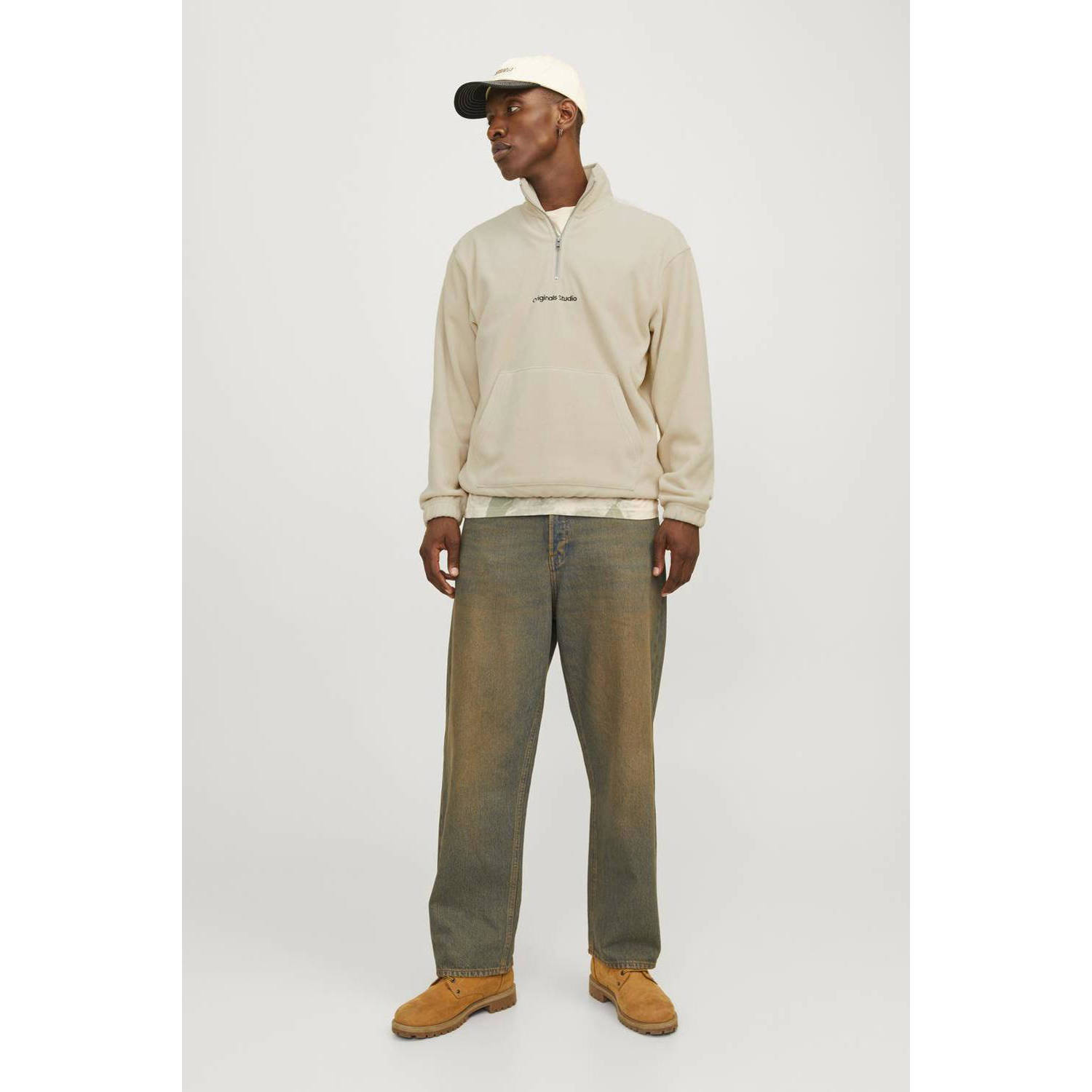 JACK & JONES ORIGINALS fleece fleecetrui ecru