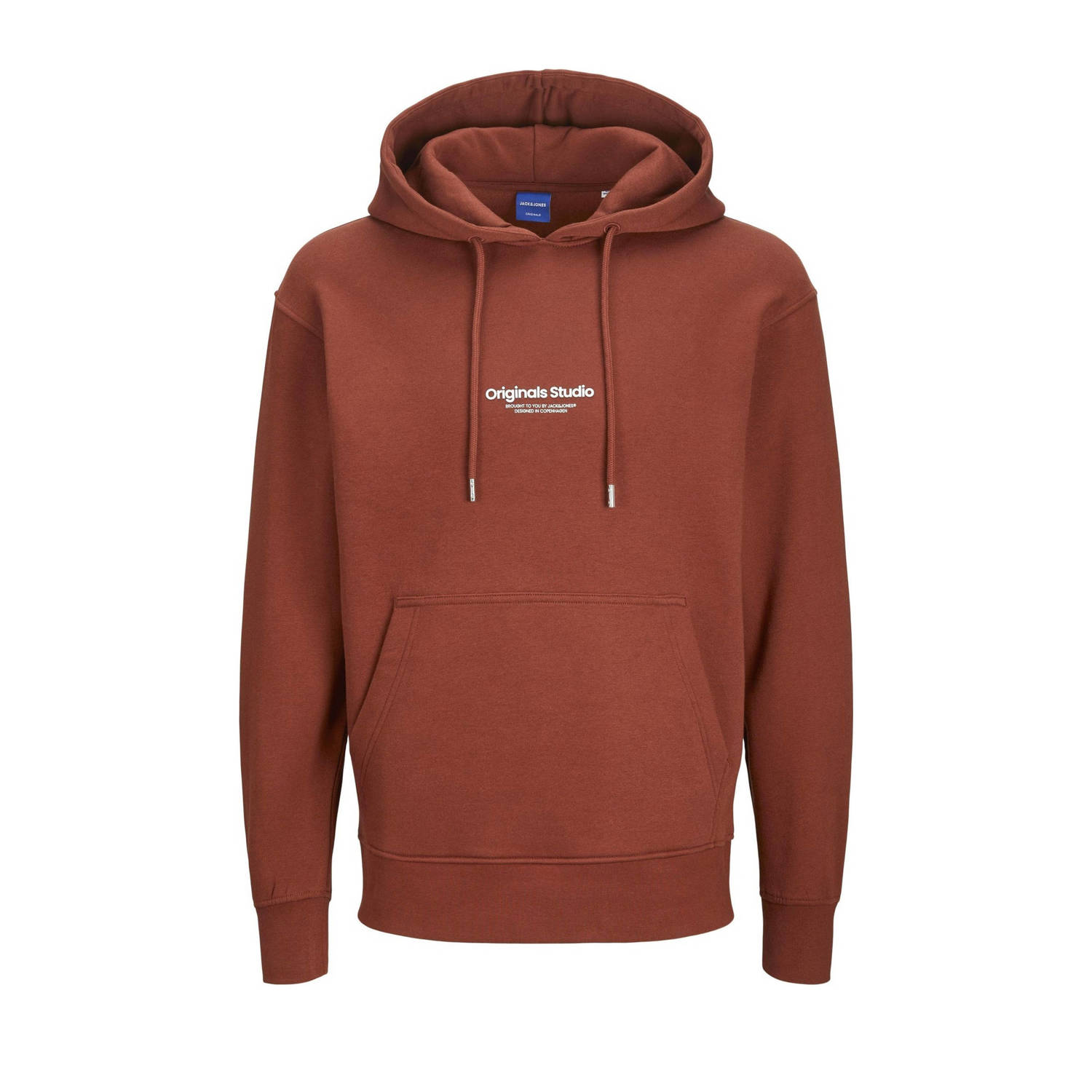 JACK & JONES ORIGINALS hoodie JORVESTERBRO met printopdruk brandy brown