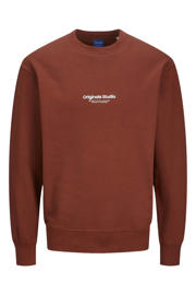 thumbnail: JACK & JONES ORIGINALS sweater JORVESTERBRO met printopdruk brandy brown