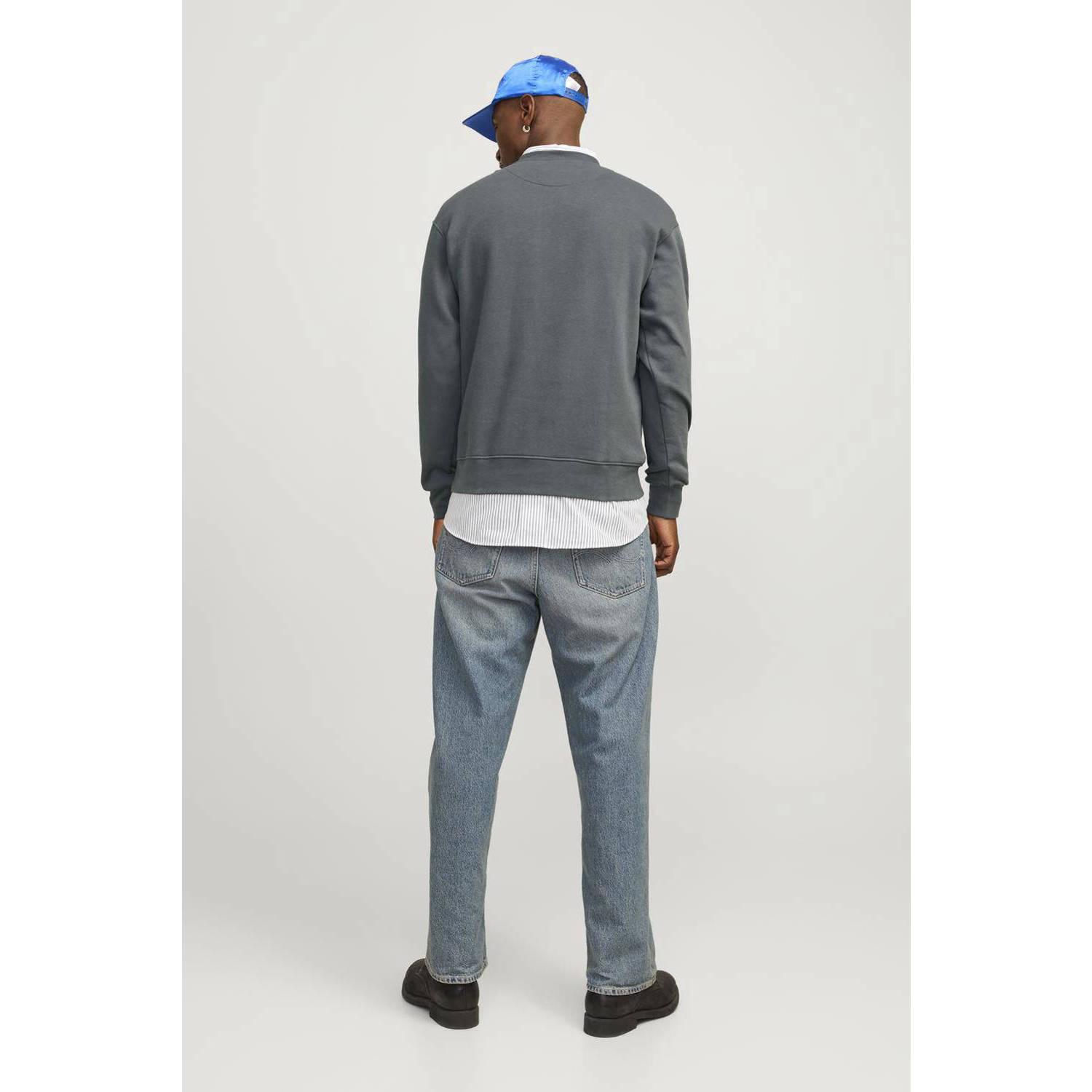 JACK & JONES ORIGINALS sweater JORVESTERBRO met printopdruk iron gate