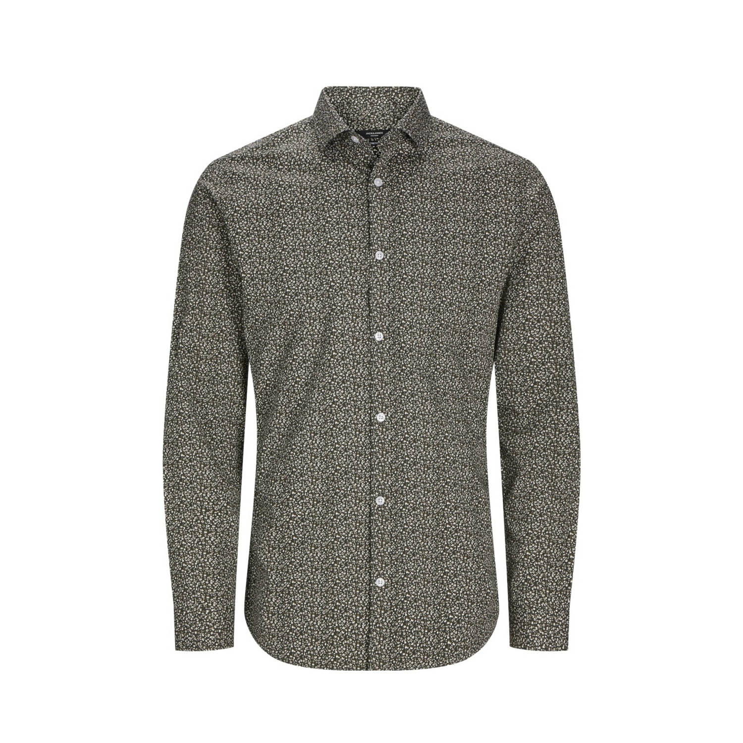 JACK & JONES PREMIUM slim fit overhemd JPRBLABLACKPOOL met all over print groen