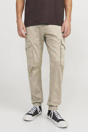 slim fit cargobroek JPSTPAUL FLAKE beige
