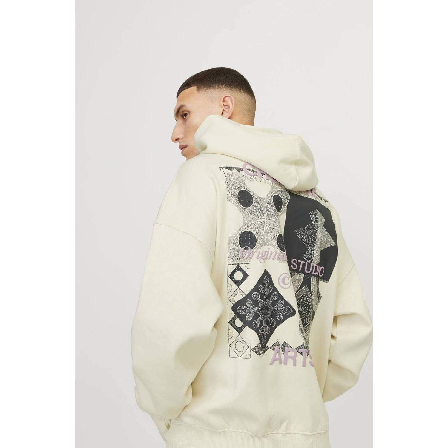 JACK & JONES ORIGINALS hoodie JORNOHO antique white