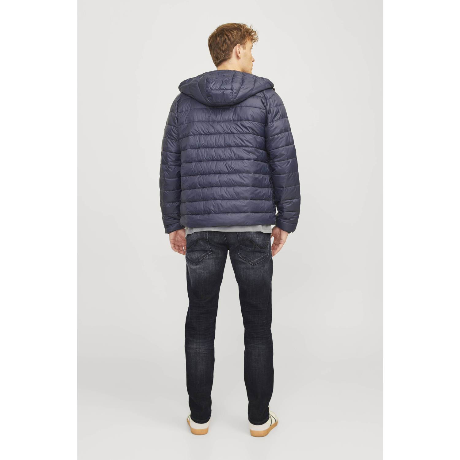 JACK & JONES JEANS INTELLIGENCE tapered fit jeans JJIMIKE JJCADE blue denim