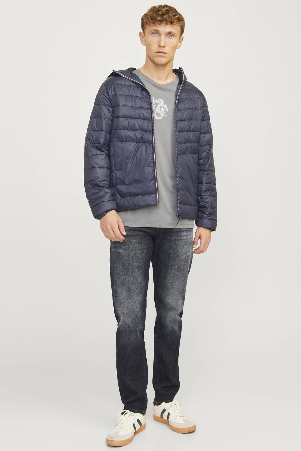JACK & JONES JEANS INTELLIGENCE JJIMIKE JJCADE tapered fit jeans blue denim