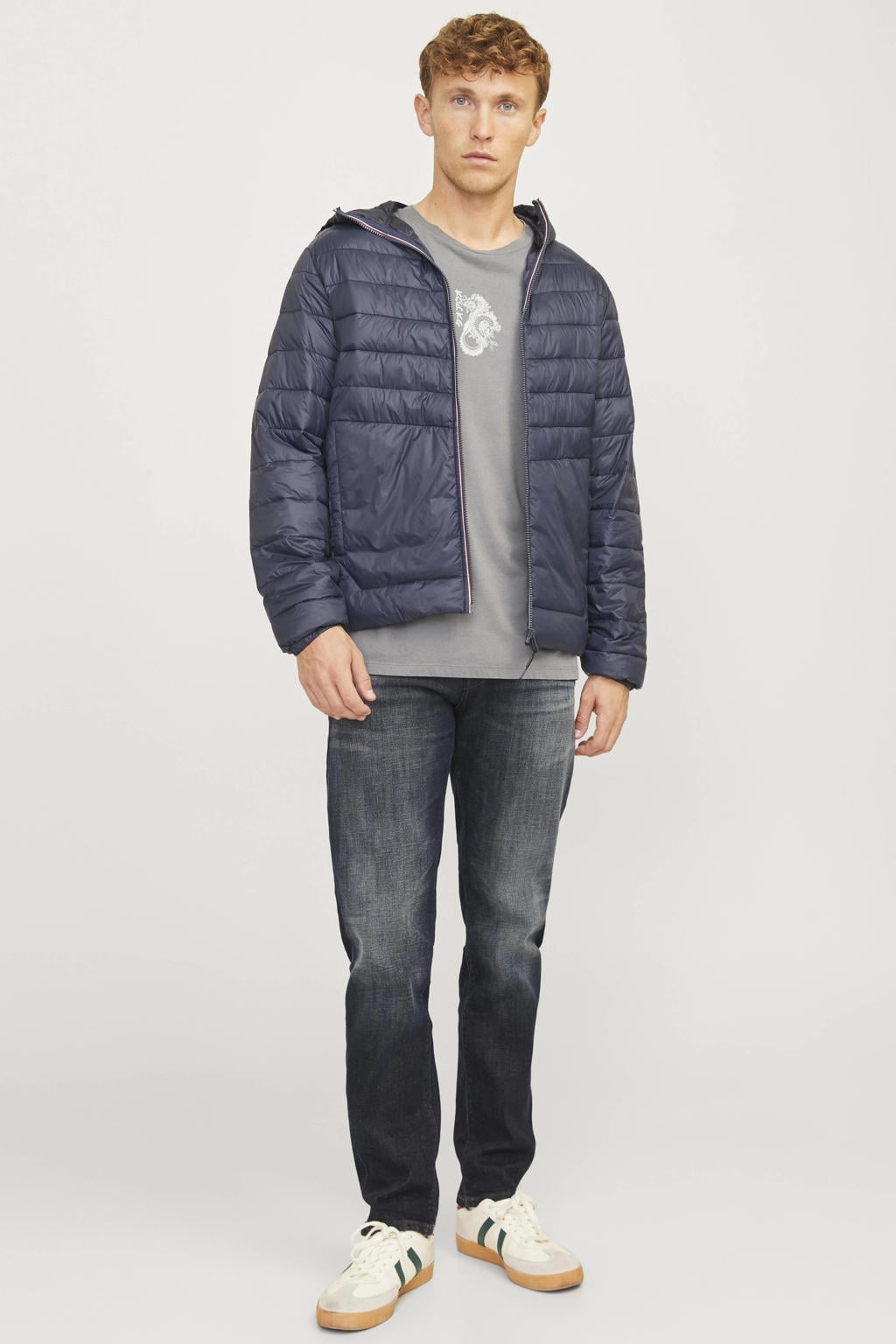 JACK & JONES JEANS INTELLIGENCE tapered jeans - blue denim