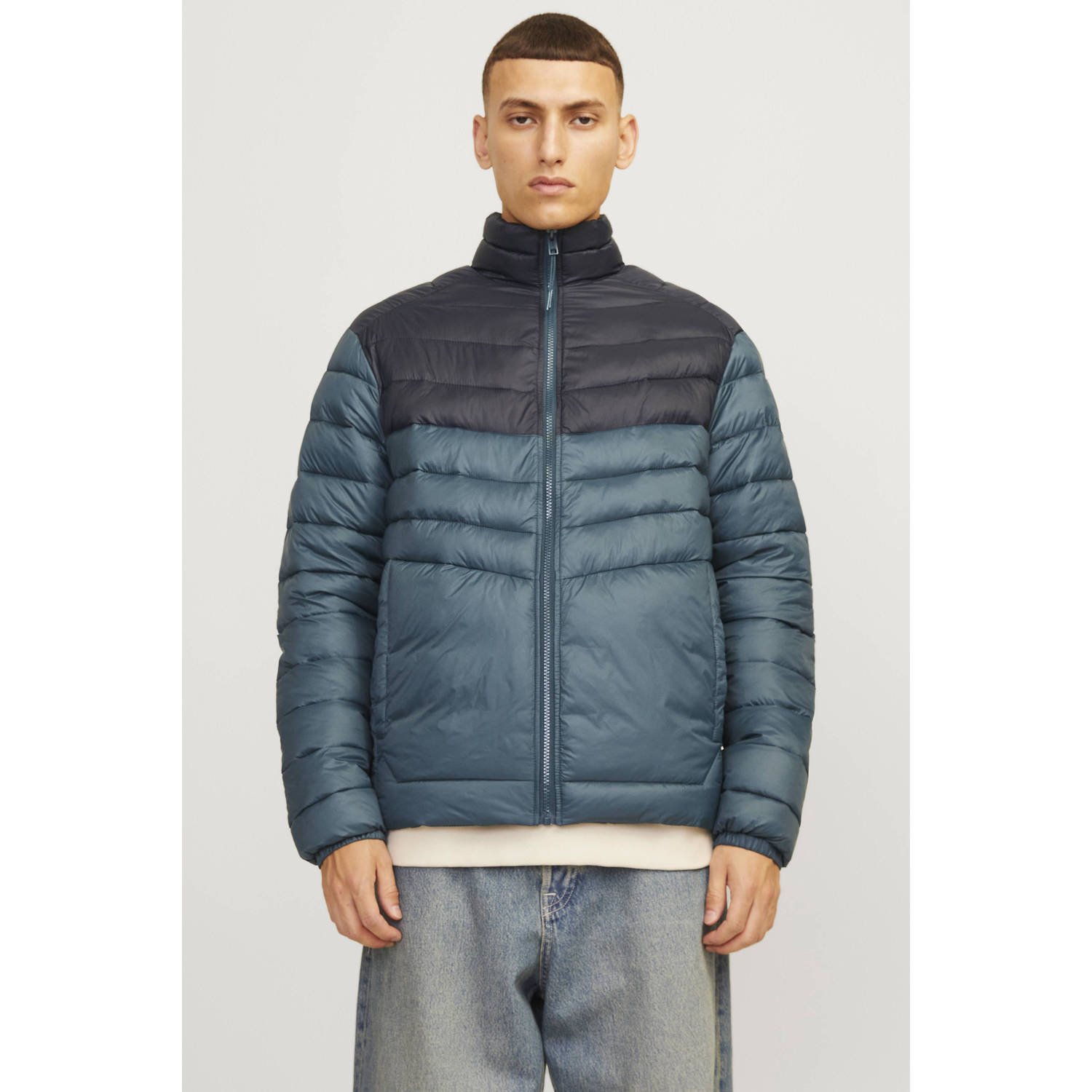 JACK & JONES ESSENTIALS gewatteerde jas JJESPRINT magical forest