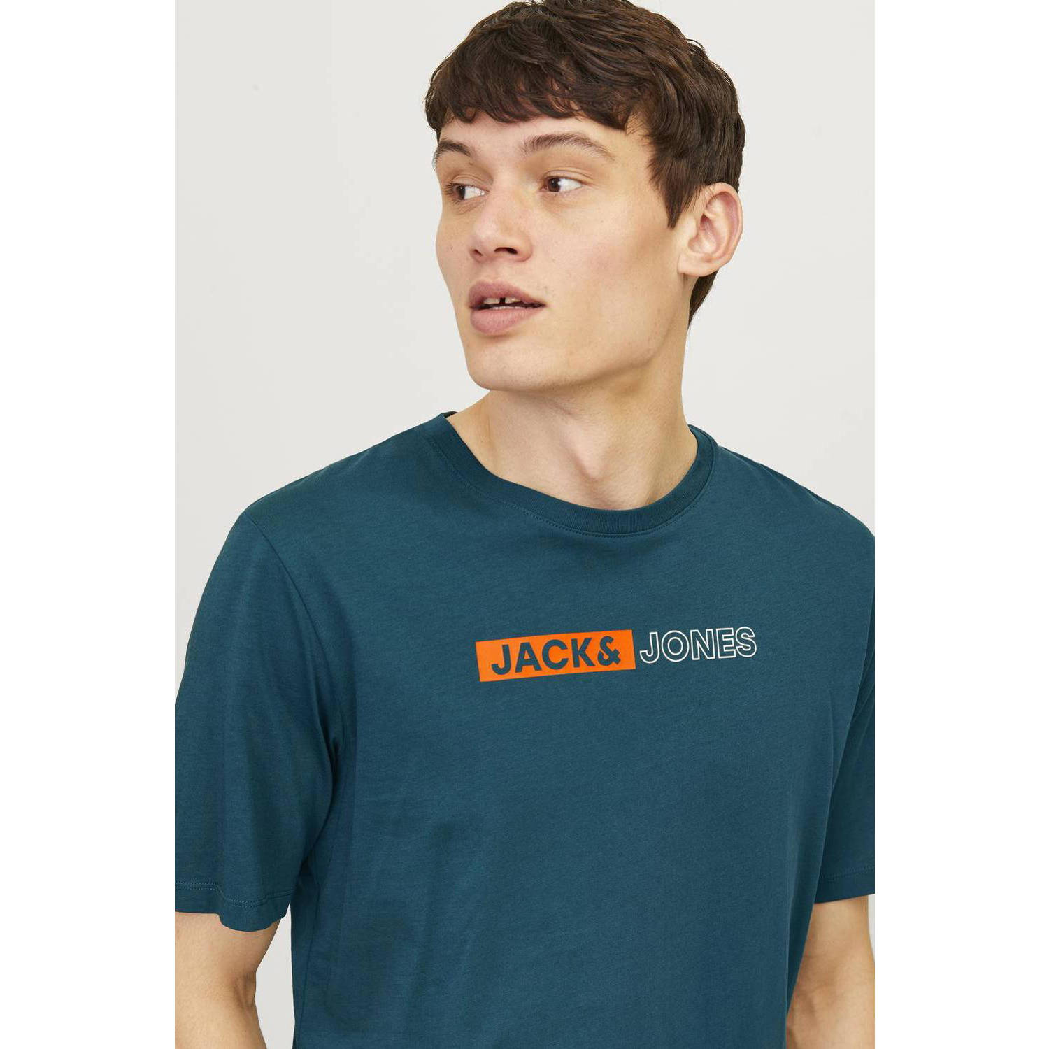 JACK & JONES ESSENTIALS regular fit T-shirt JJECORP met printopdruk
