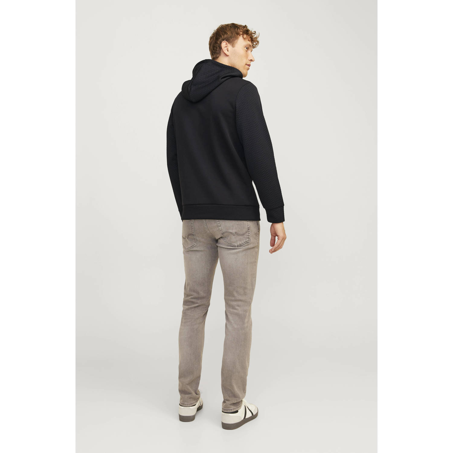 JACK & JONES ESSENTIALS hoodie JJESTAPLE zwart