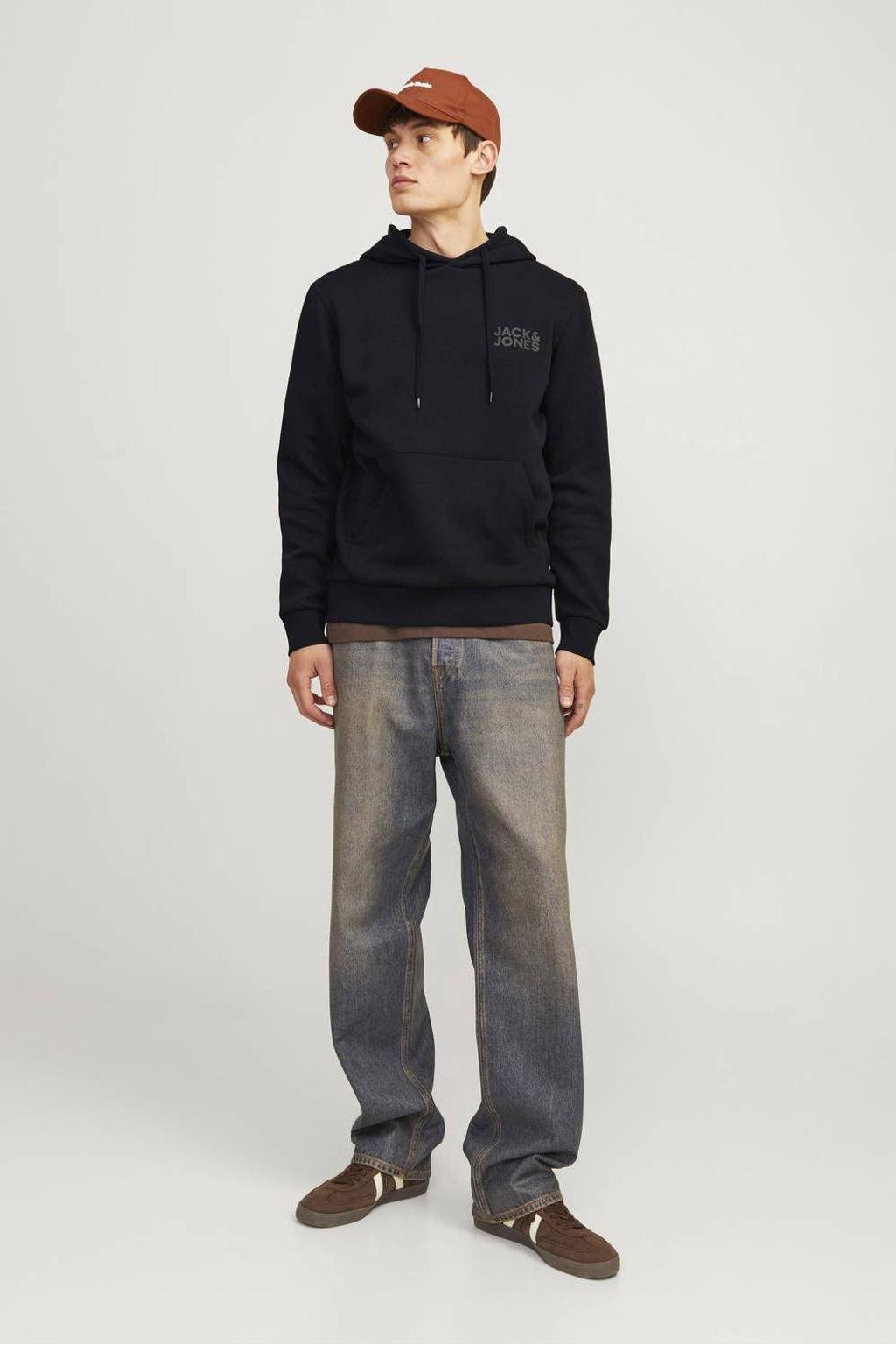JACK & JONES ESSENTIALS hoodie zwart