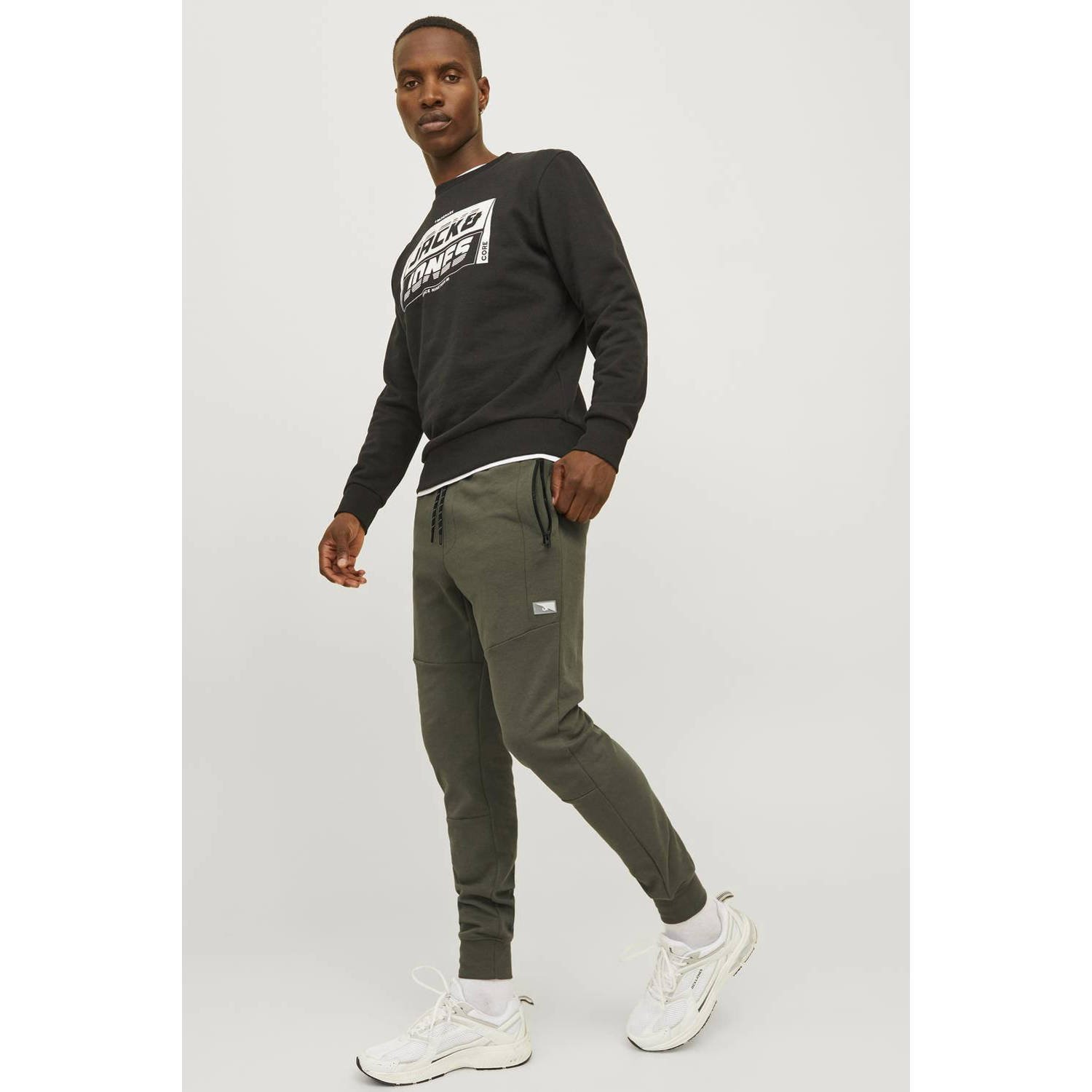 JACK & JONES PANTS STUDIO slim fit joggingbroek JPSTWILL JJAIR met logo