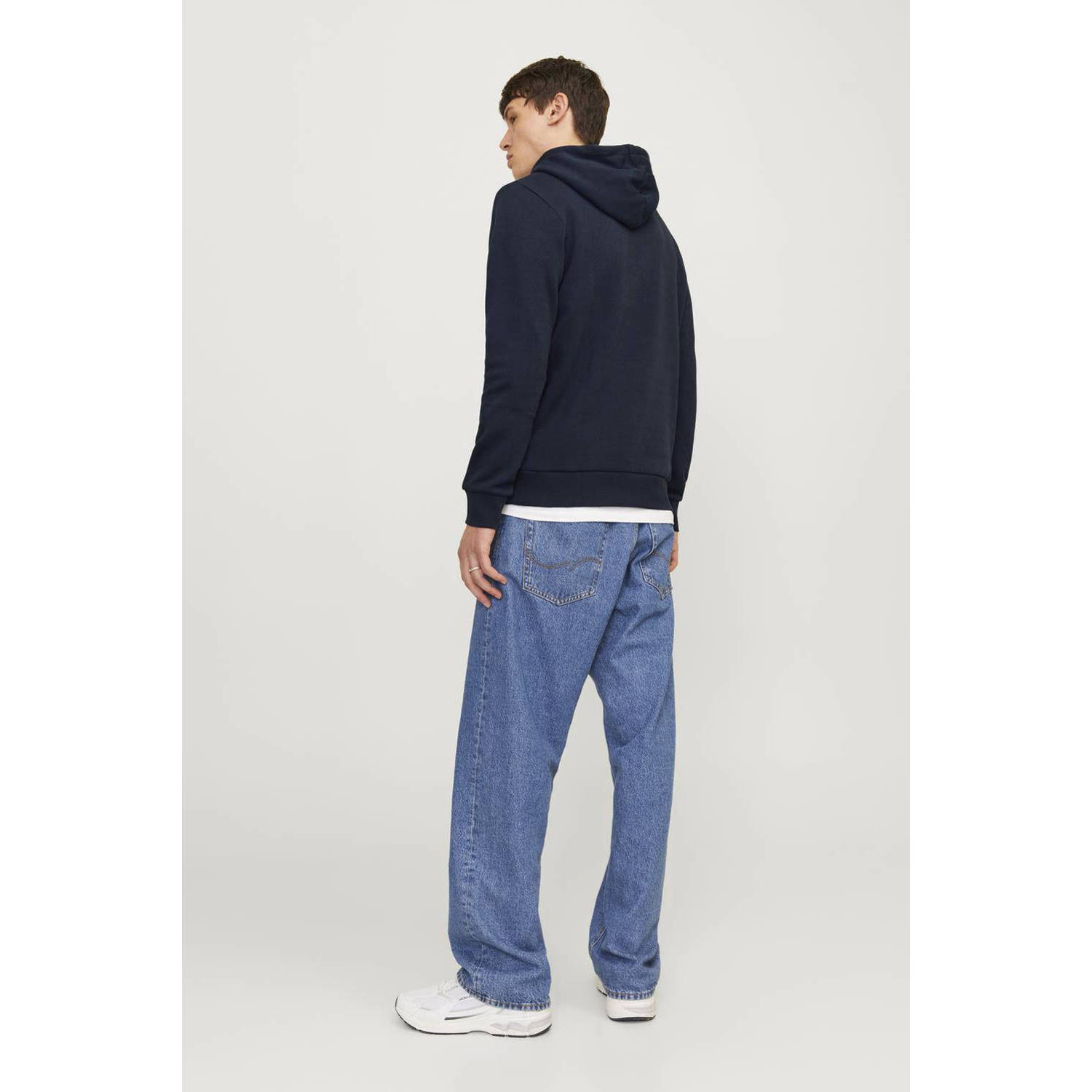 JACK & JONES ESSENTIALS hoodie JJECORP donkerblauw