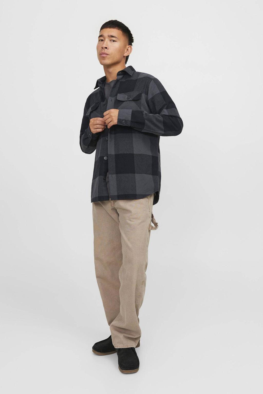 JACK & JONES ESSENTIALS overshirt antraciet