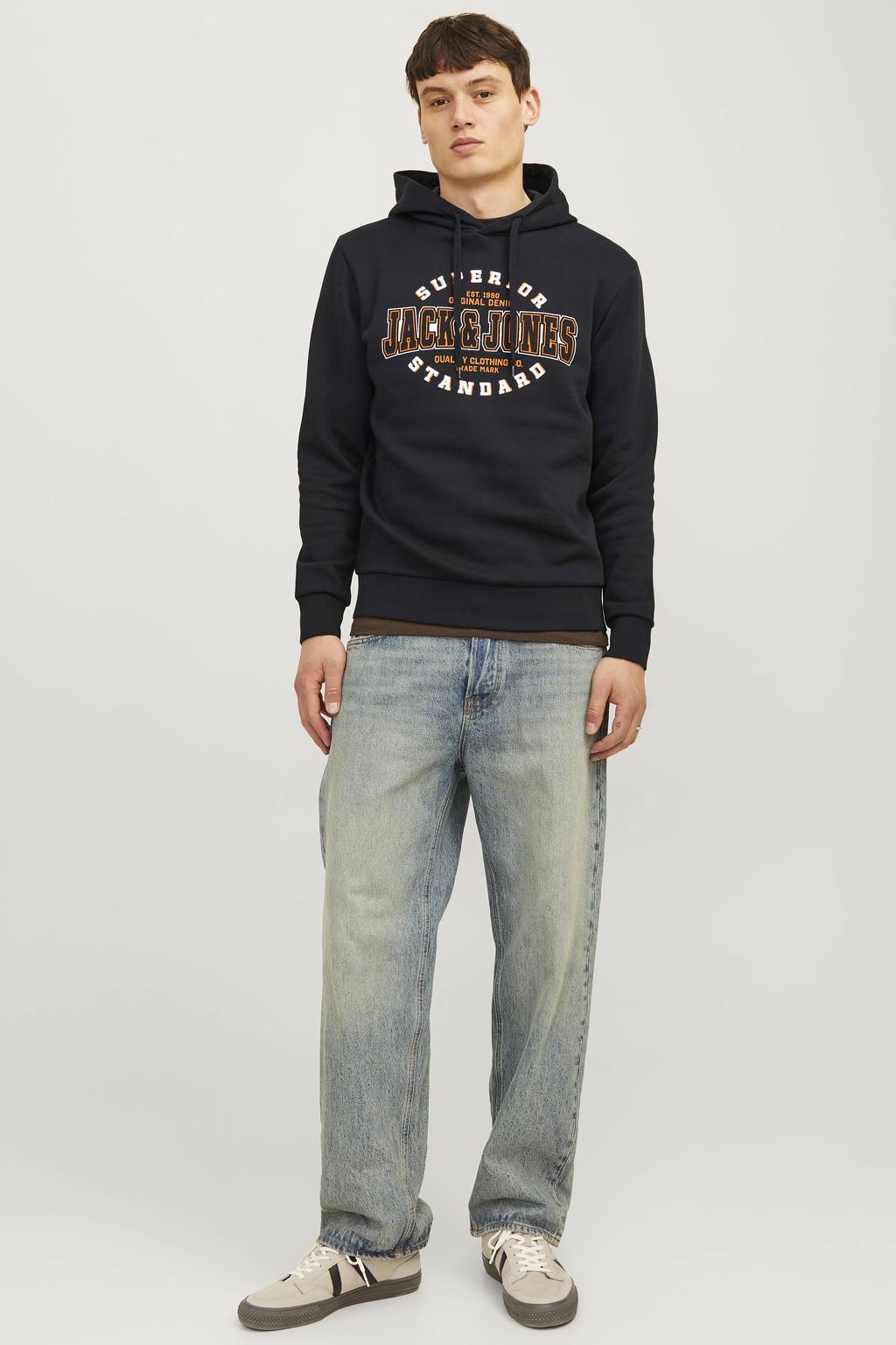 JACK & JONES ESSENTIALS hoodie zwart