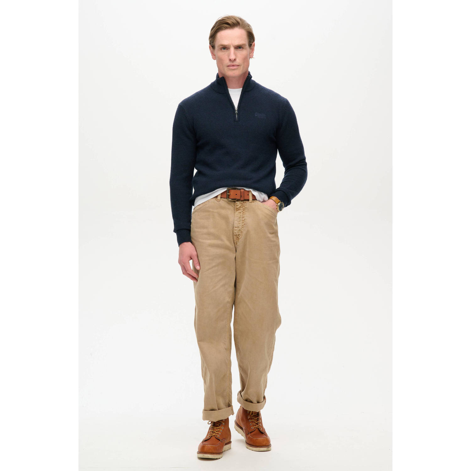 Superdry wol gebreide trui marine