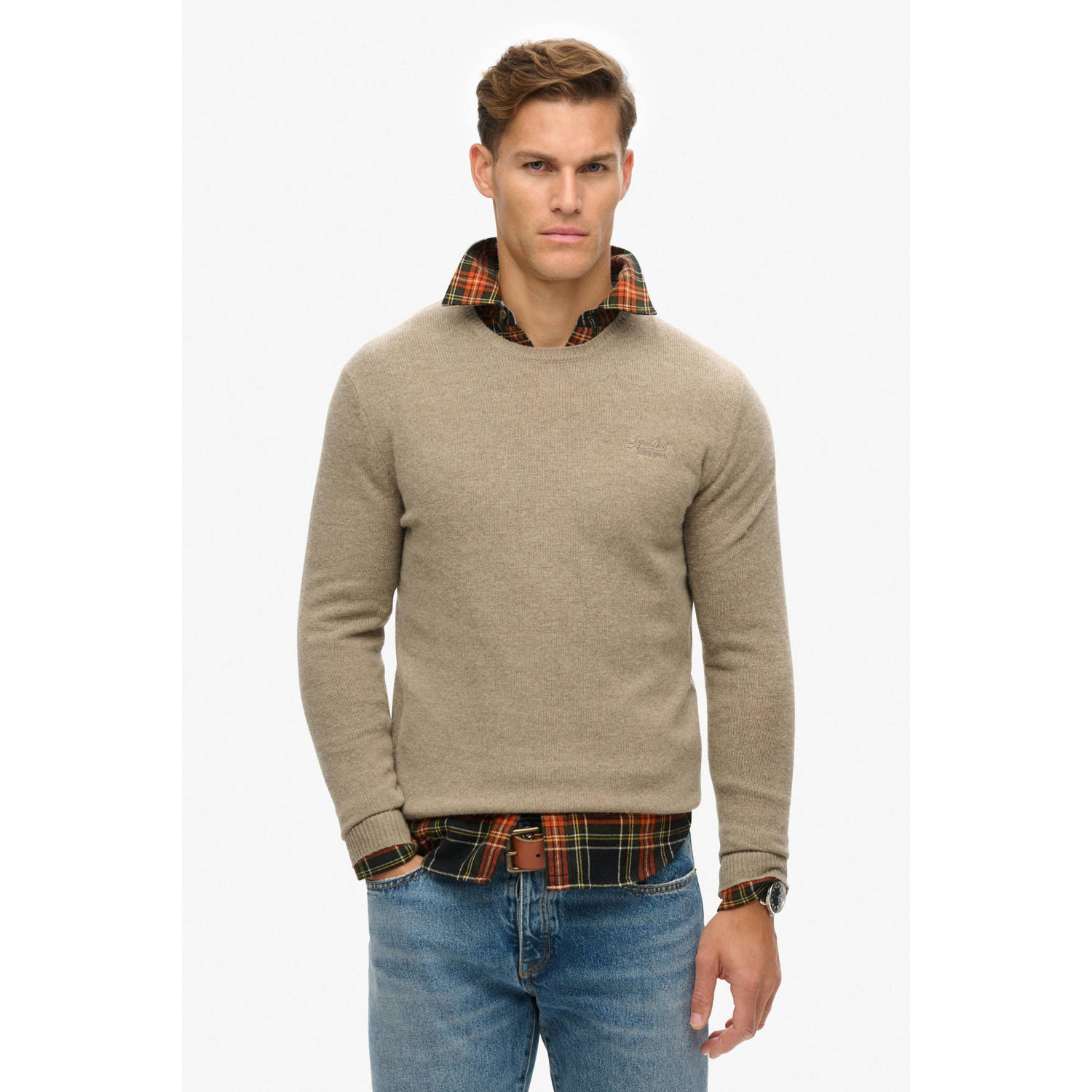 Superdry wol pullover beige