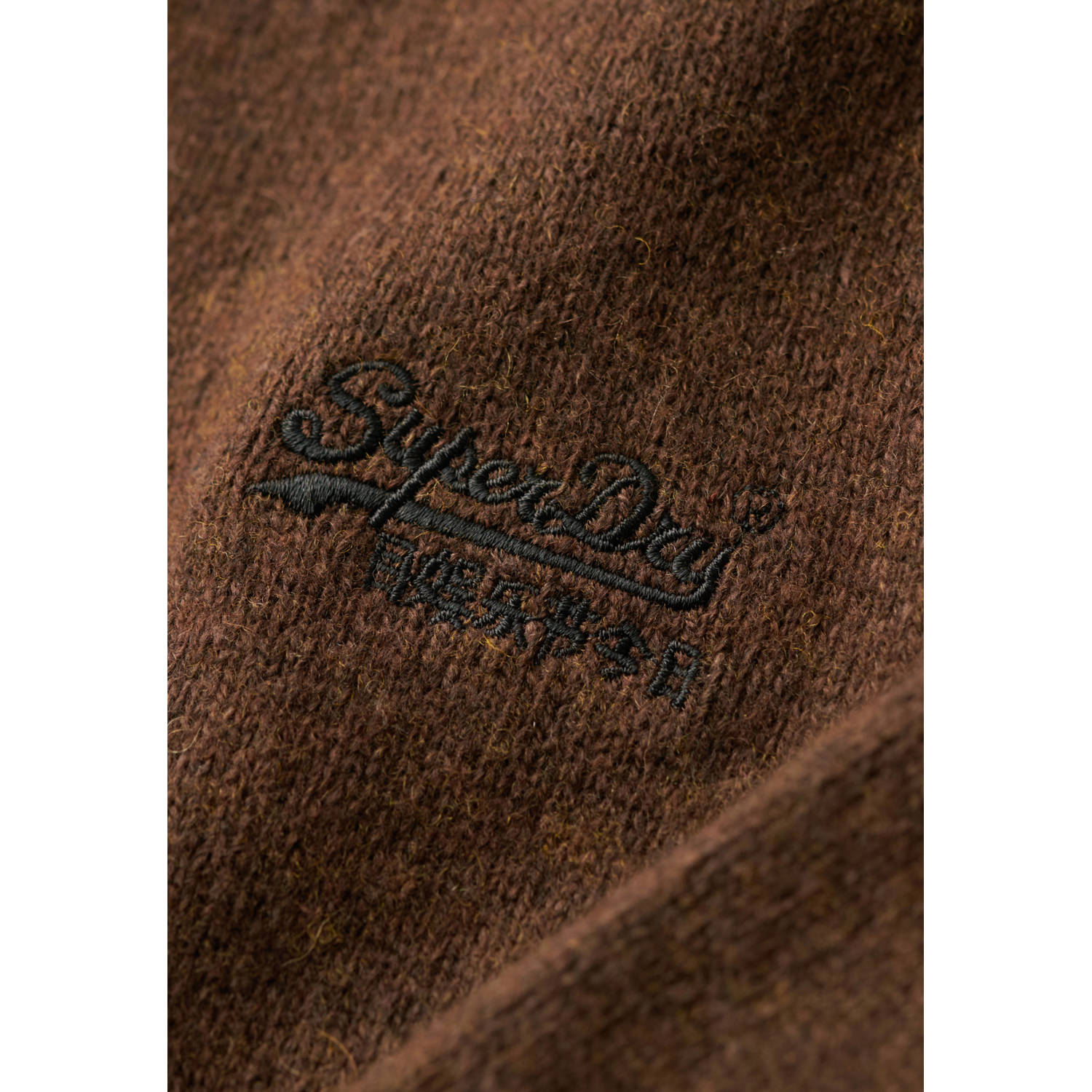 Superdry wol gebreide trui bruin