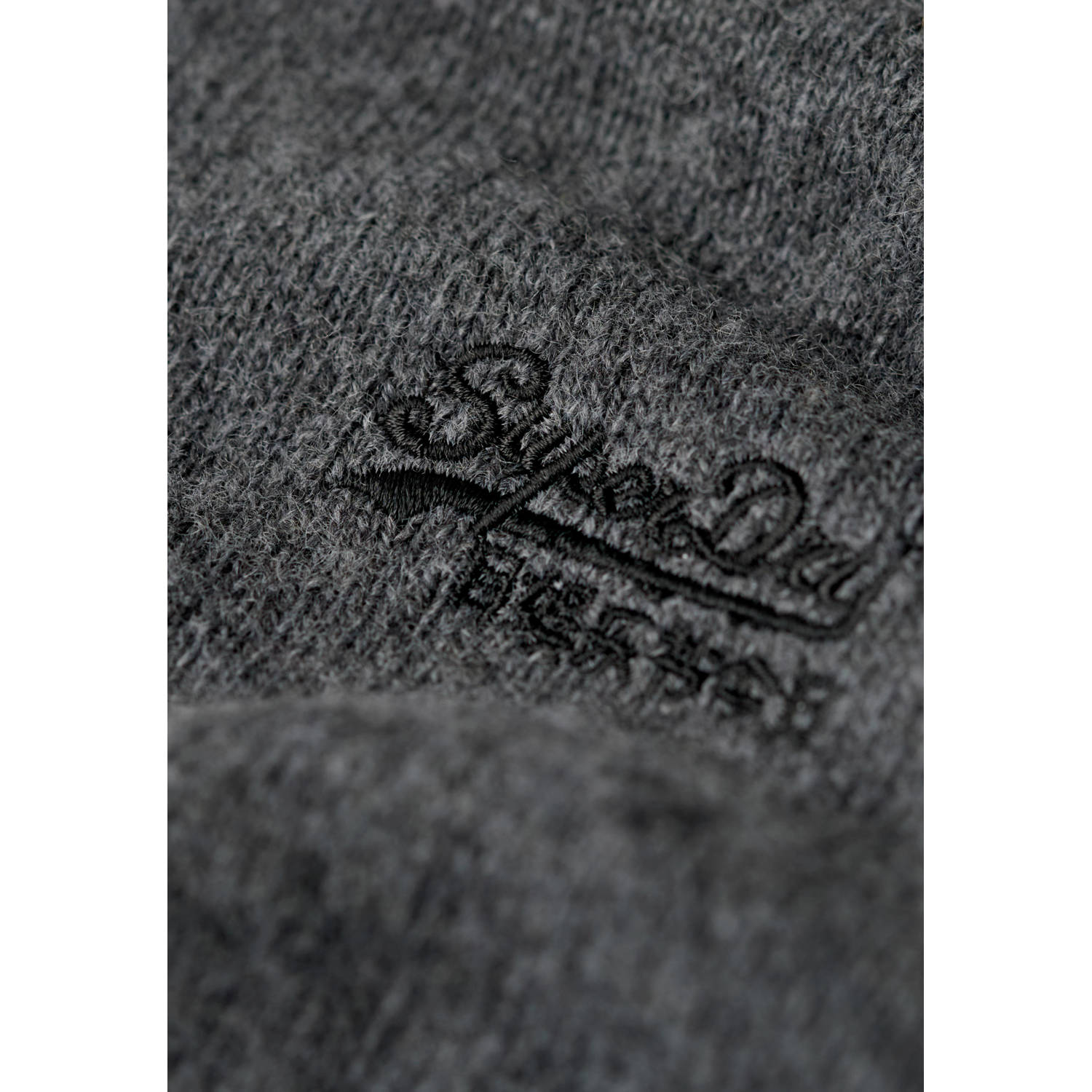 Superdry wol gebreide trui grijs