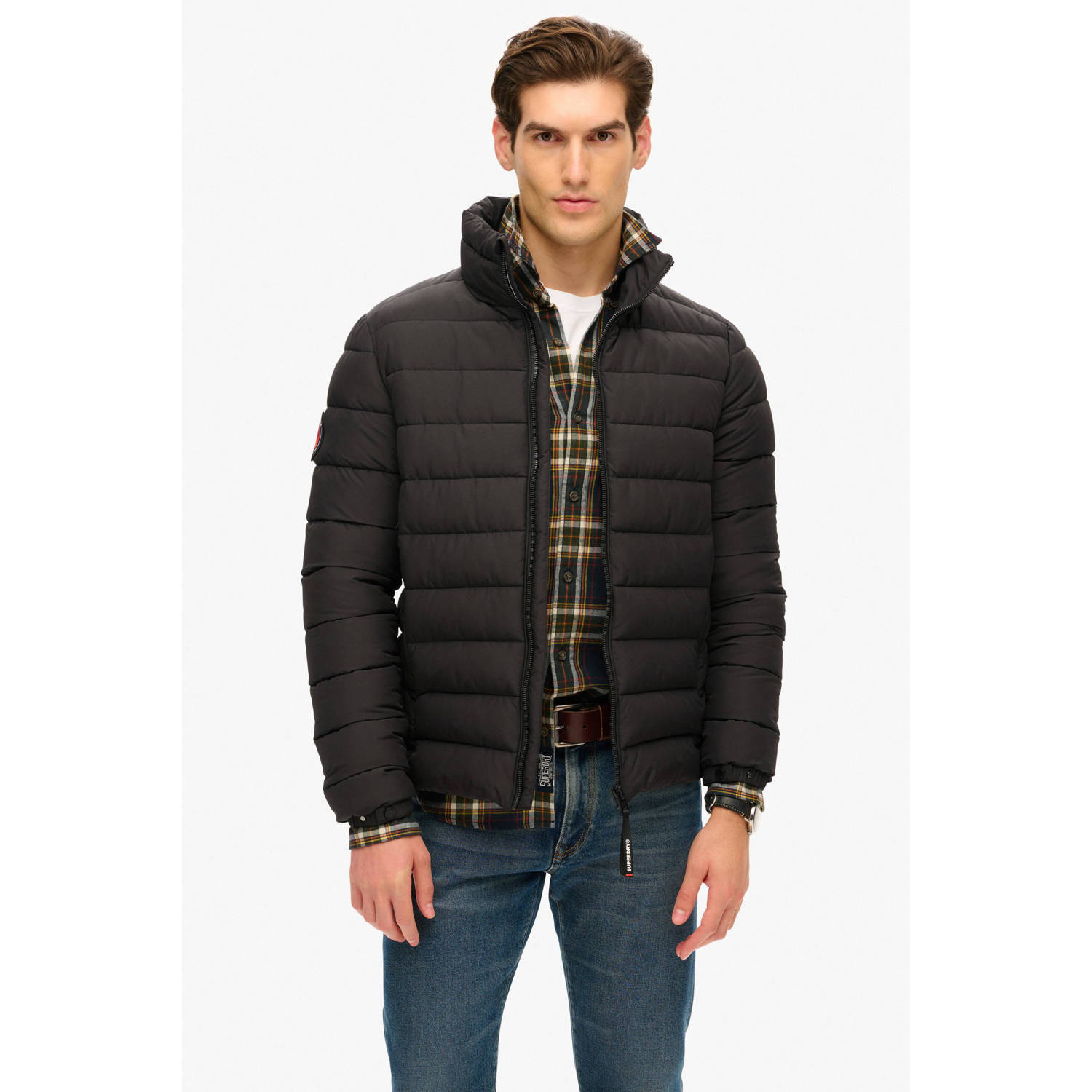 Superdry Gewatteerd jack met opstaande kraag model 'Fuji'