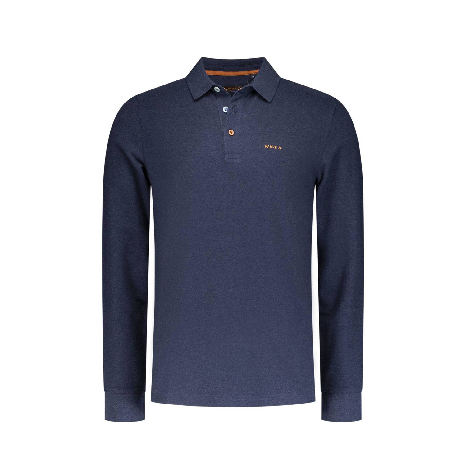 New zealand auckland NZA Longsleeve Polo Isaac Piqué Navy