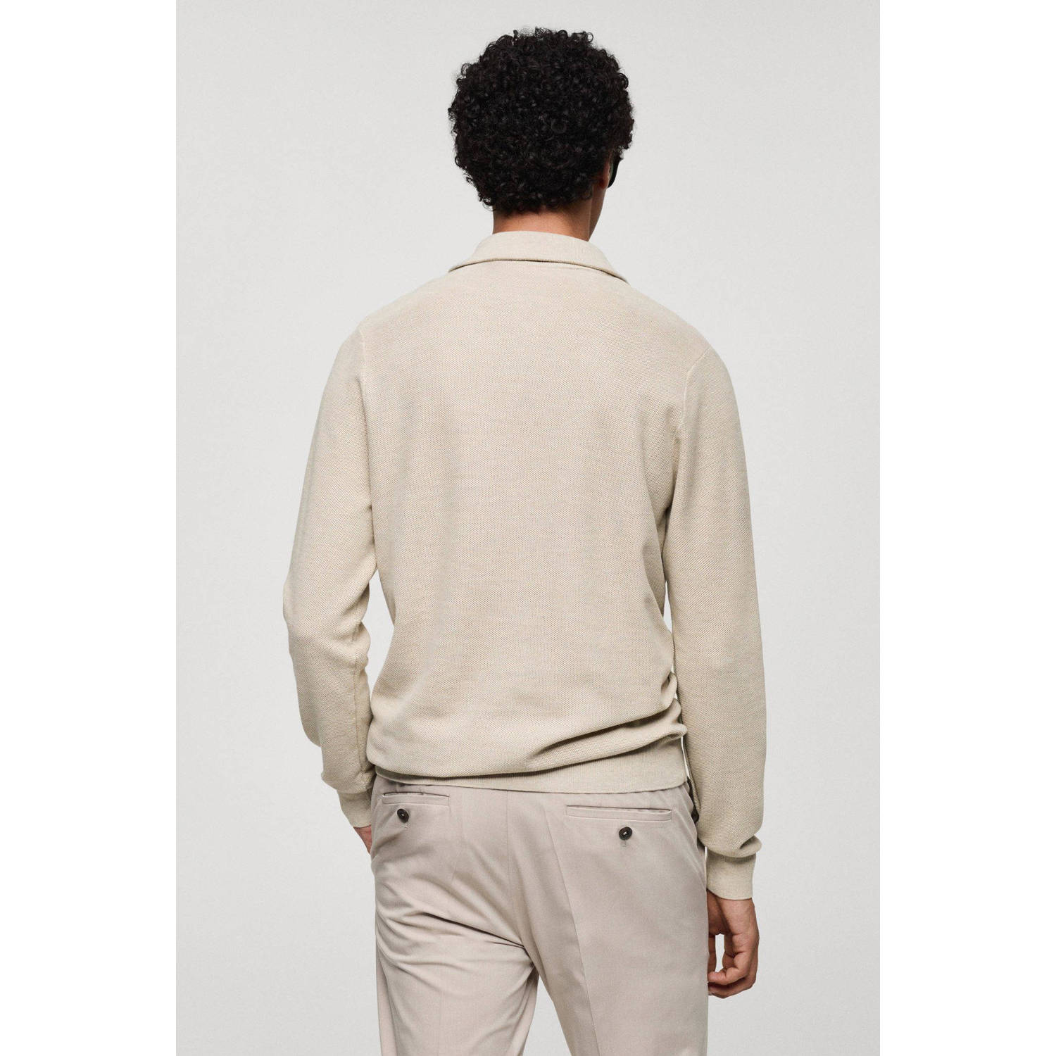 Mango Man gebreide trui beige