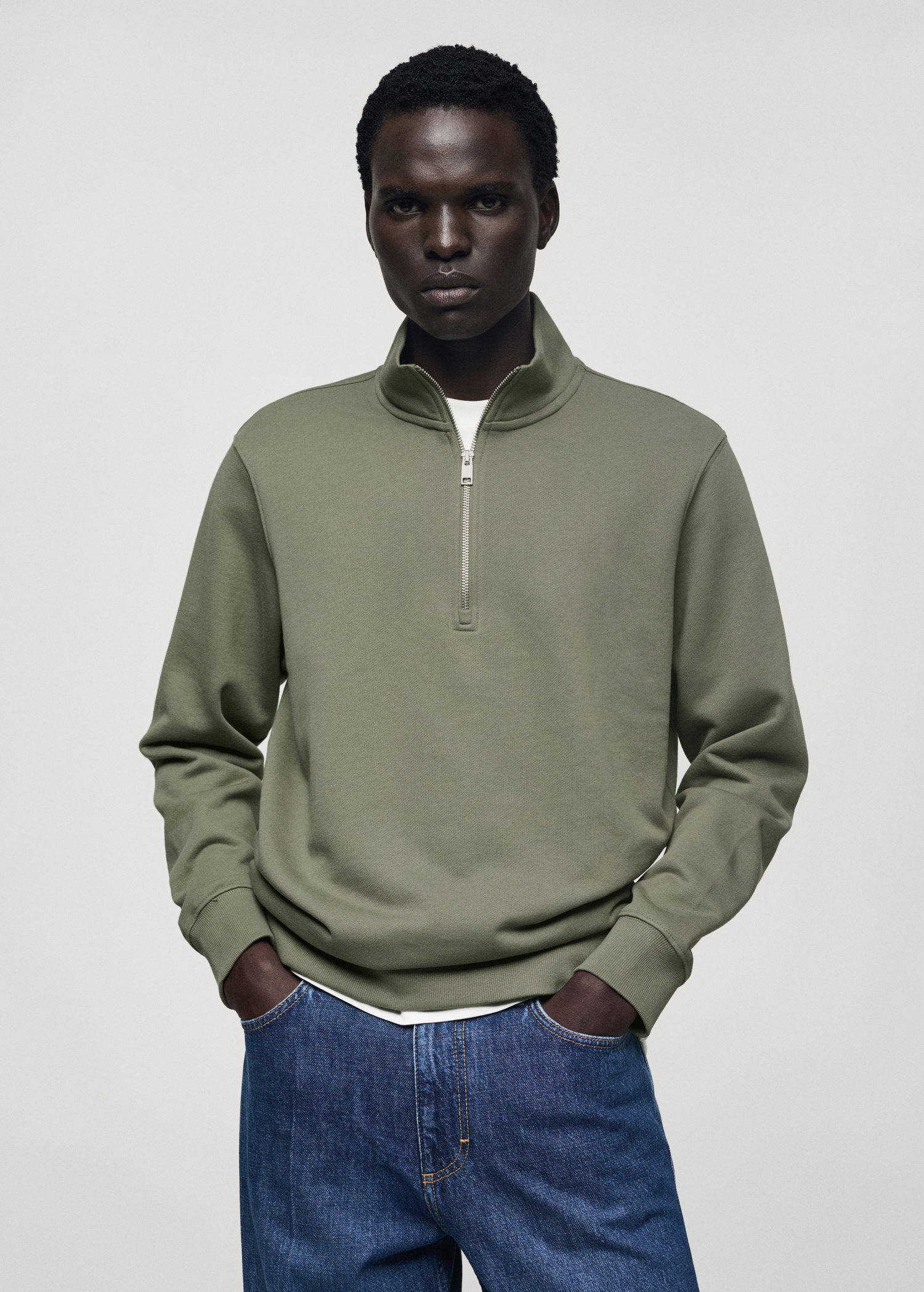 Mango Man sweater groen kopen Morgen in huis wehkamp