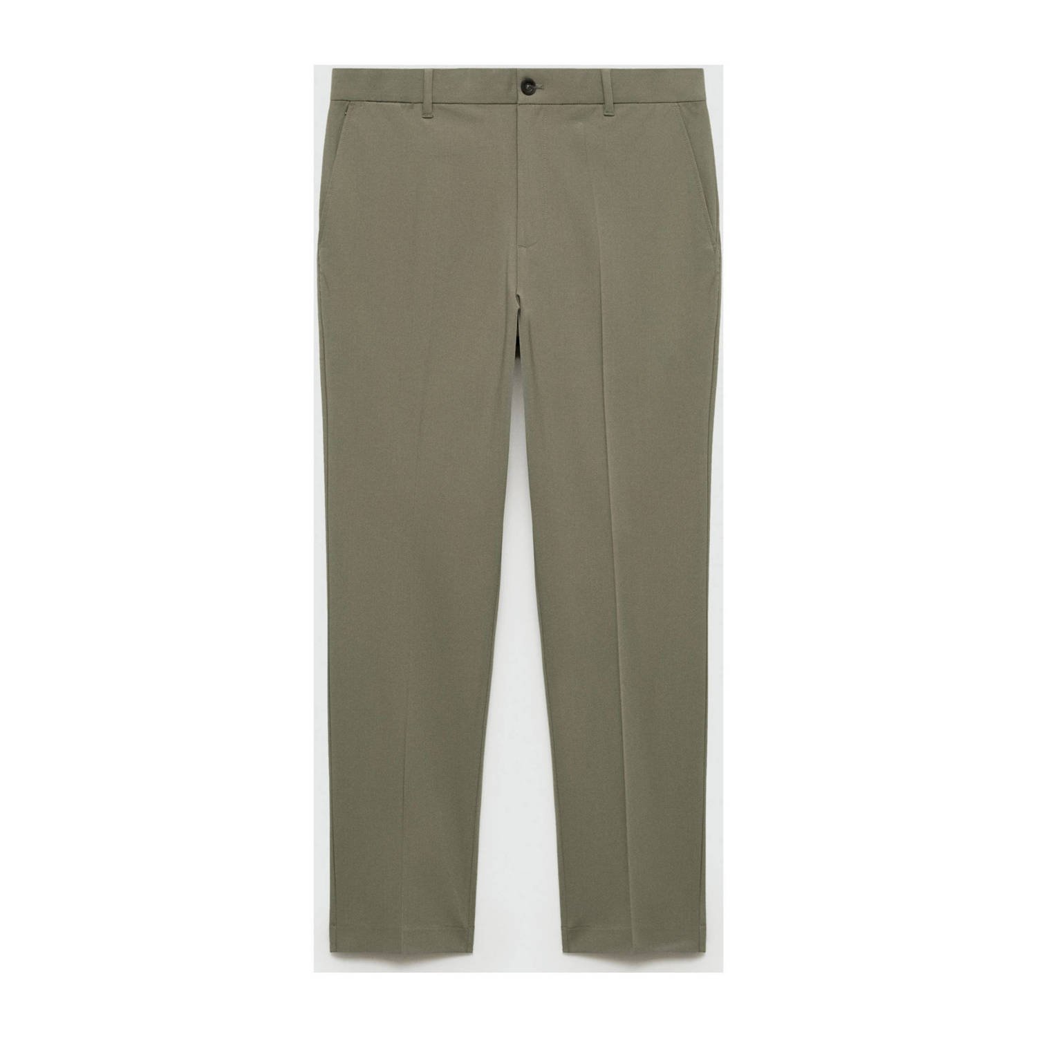 Mango Man slim fit pantalon groen