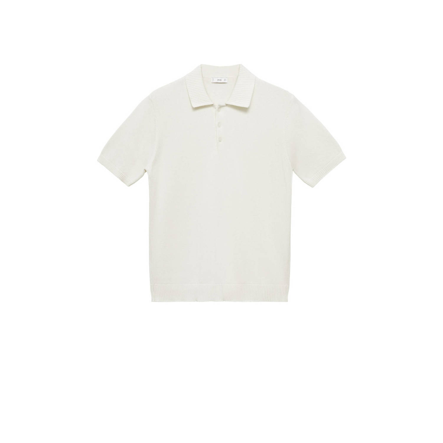 Mango Man regular fit polo naturel wit