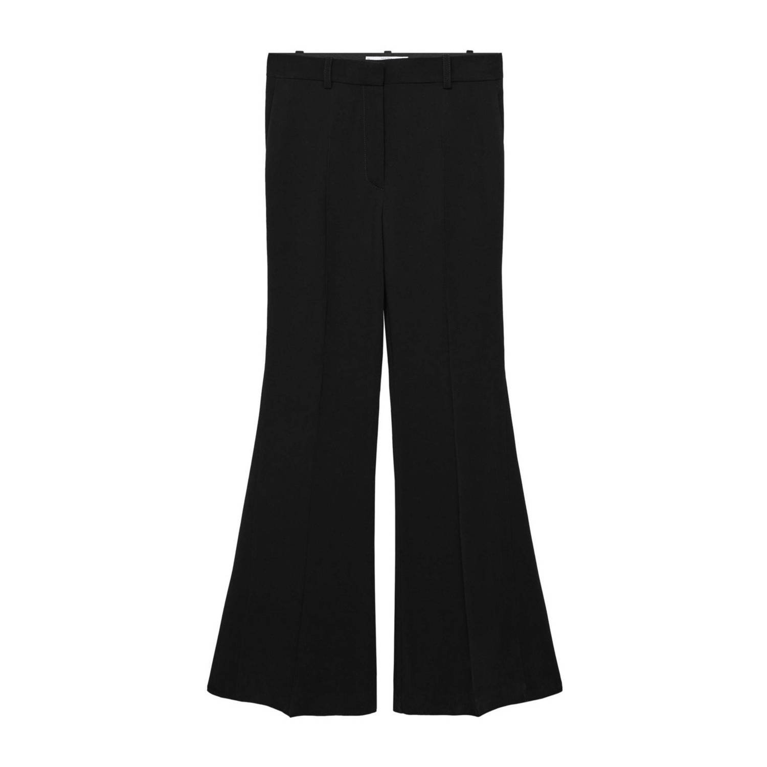 Mango flared broek zwart