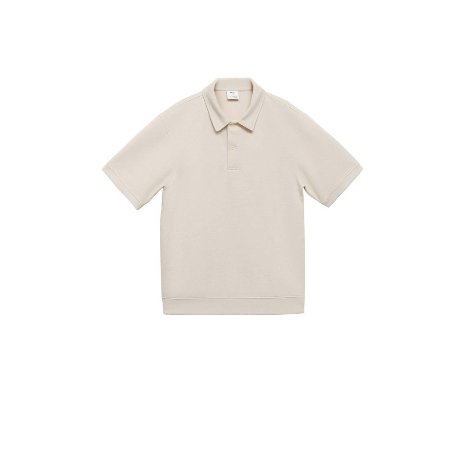 Mango Man regular fit polo naturel wit