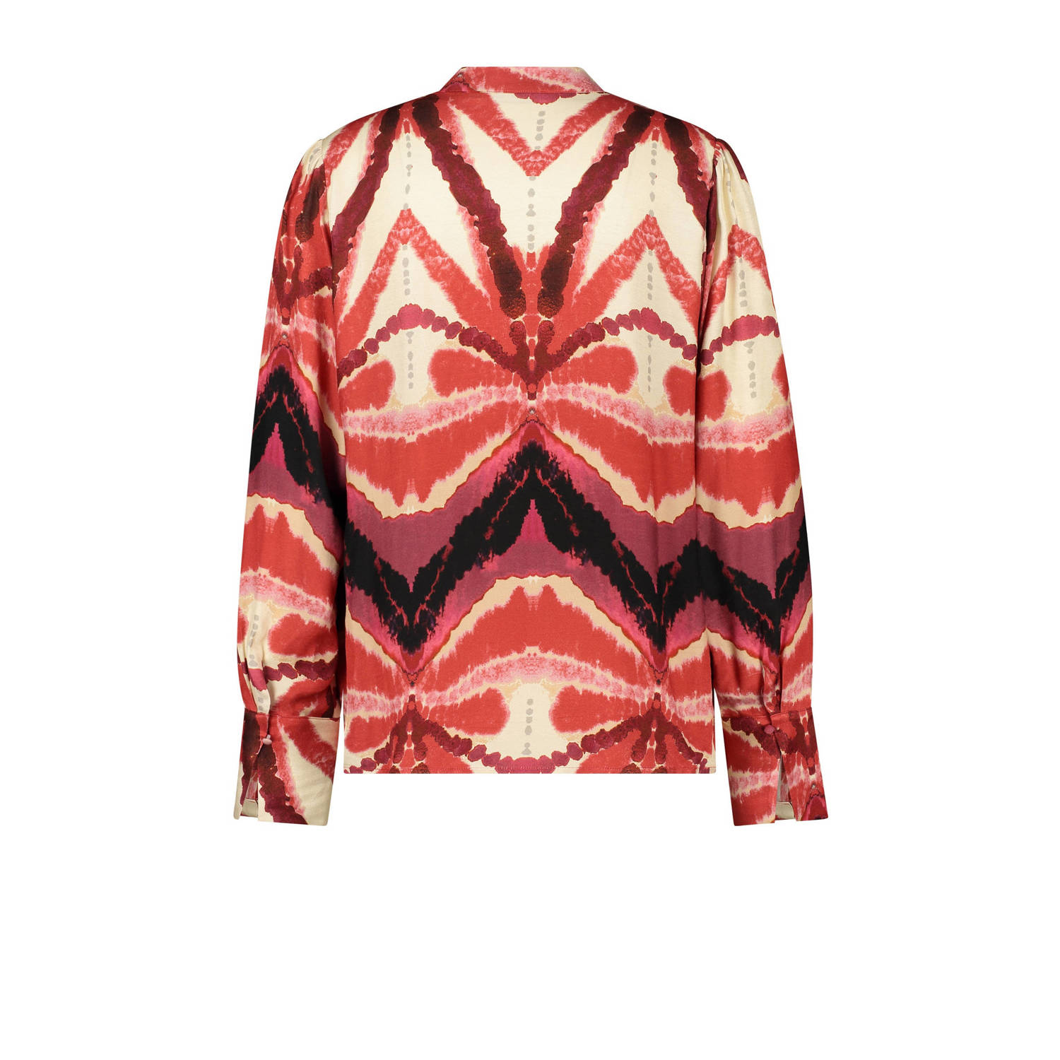 Expresso geweven top met all over print rood ecru zwart