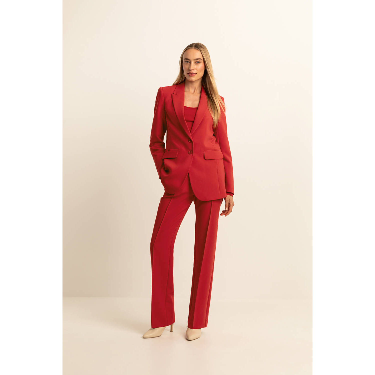 Expresso rechtvallende blazer rood