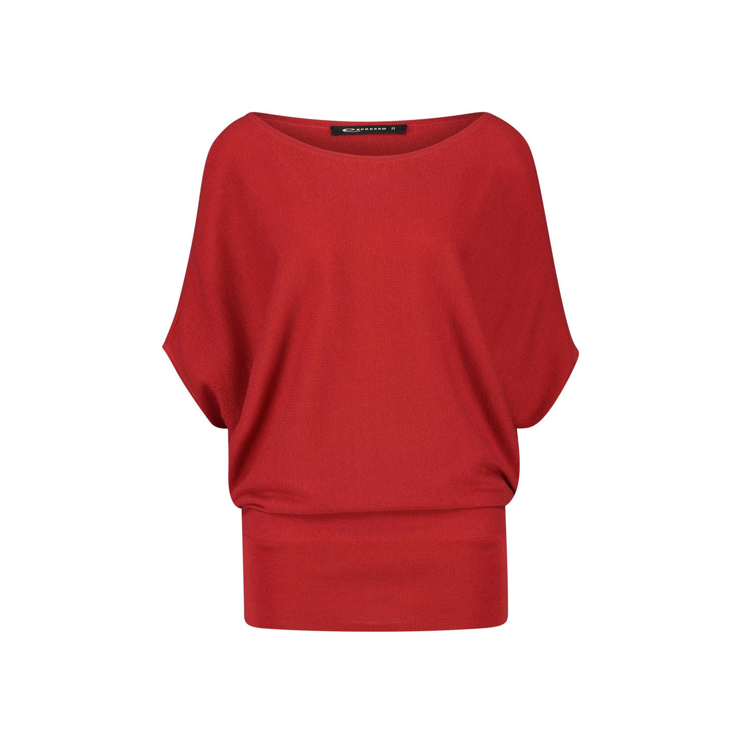 Expresso fijngebreide top rood