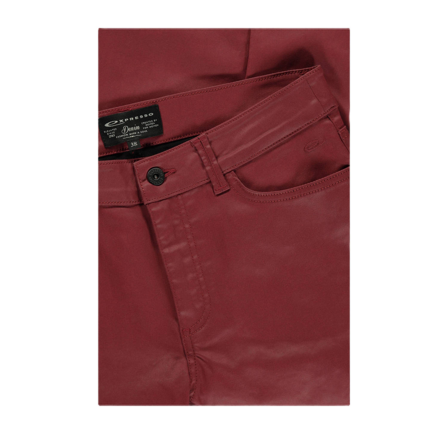 Expresso slim fit jeans roodbruin