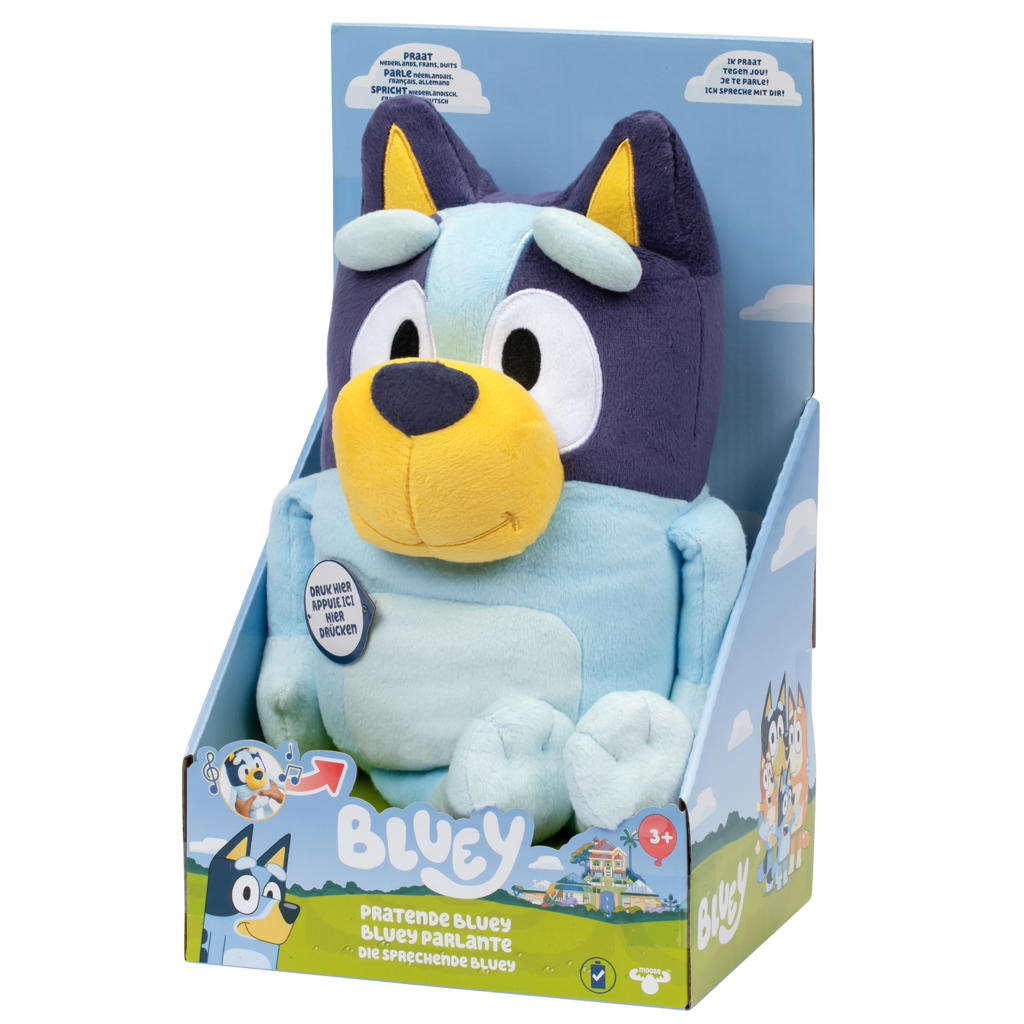Moose Toys Pratende BLUEY - Pluchen knuffel