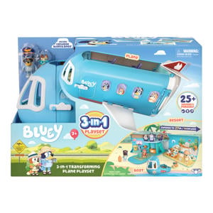 Bluey - 3-in-1 Transformerend Vliegtuig Speelset - met 25+ geluiden