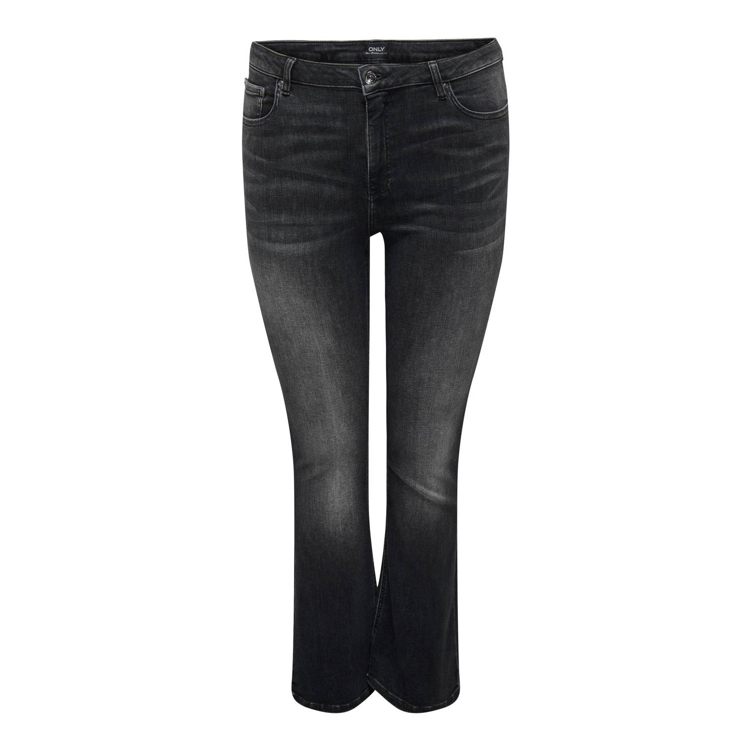 ONLY CARMAKOMA high waist flared jeans CARWILLY black denim