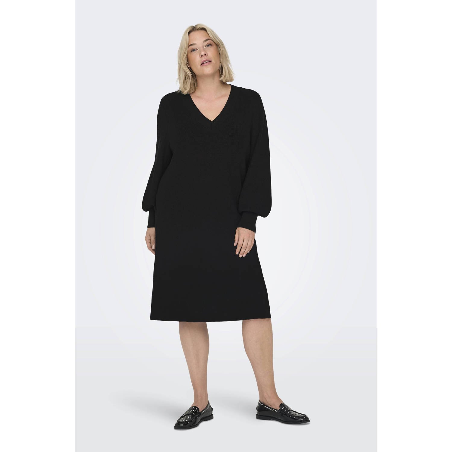 ONLY CARMAKOMA midi jurk CARKATIA zwart