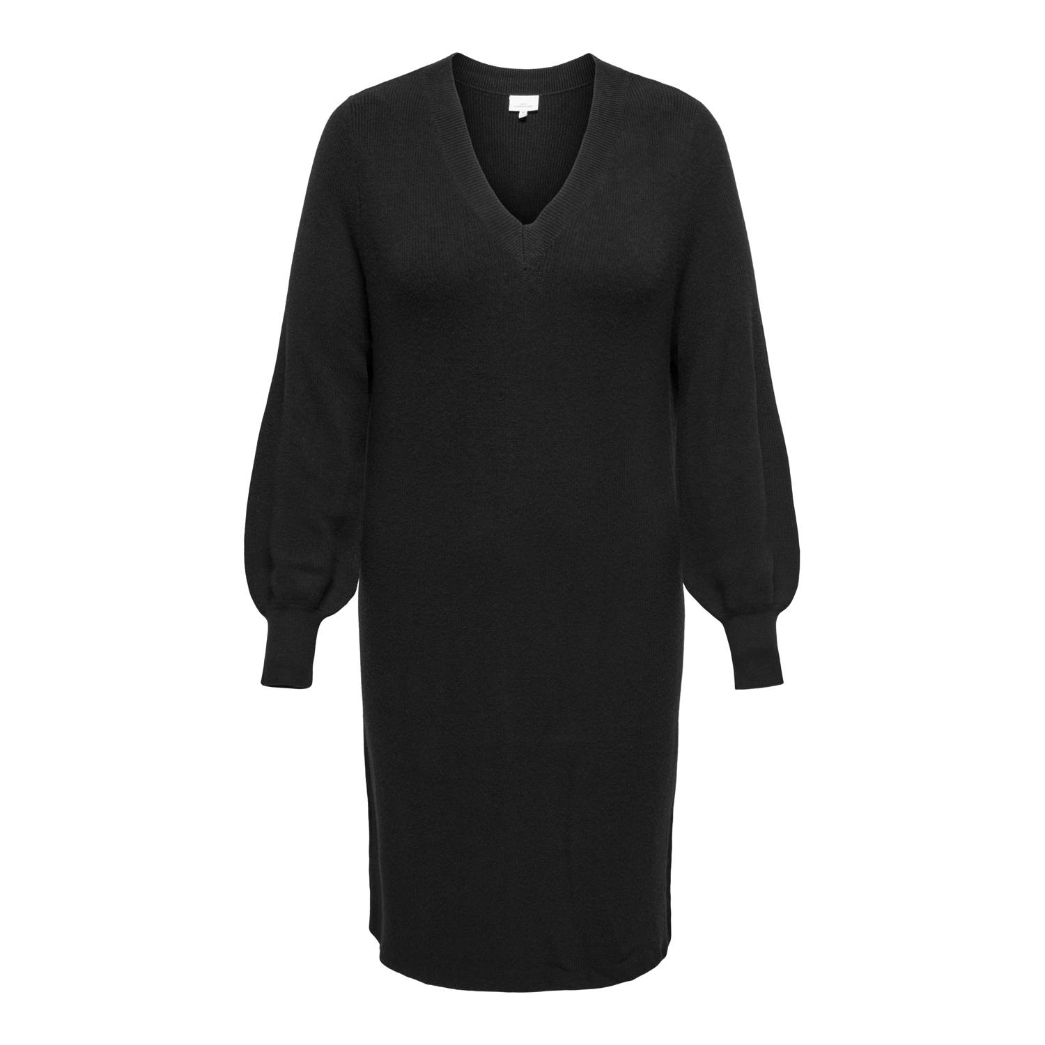 ONLY CARMAKOMA Gebreide jurk CARKATIA LS V-NECK DRESS KNT NOOS