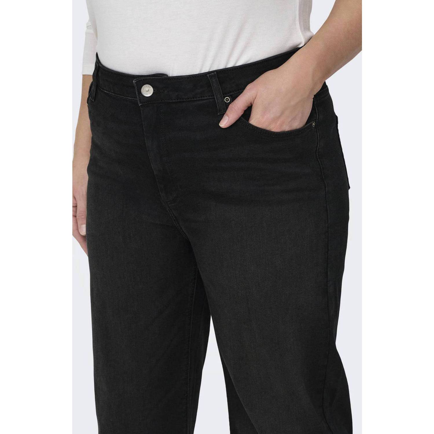 ONLY CARMAKOMA high waist tapered jeans black denim