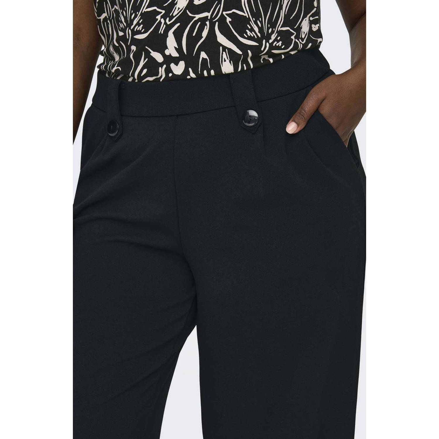 ONLY CARMAKOMA regular fit pantalon CARSANIA zwart