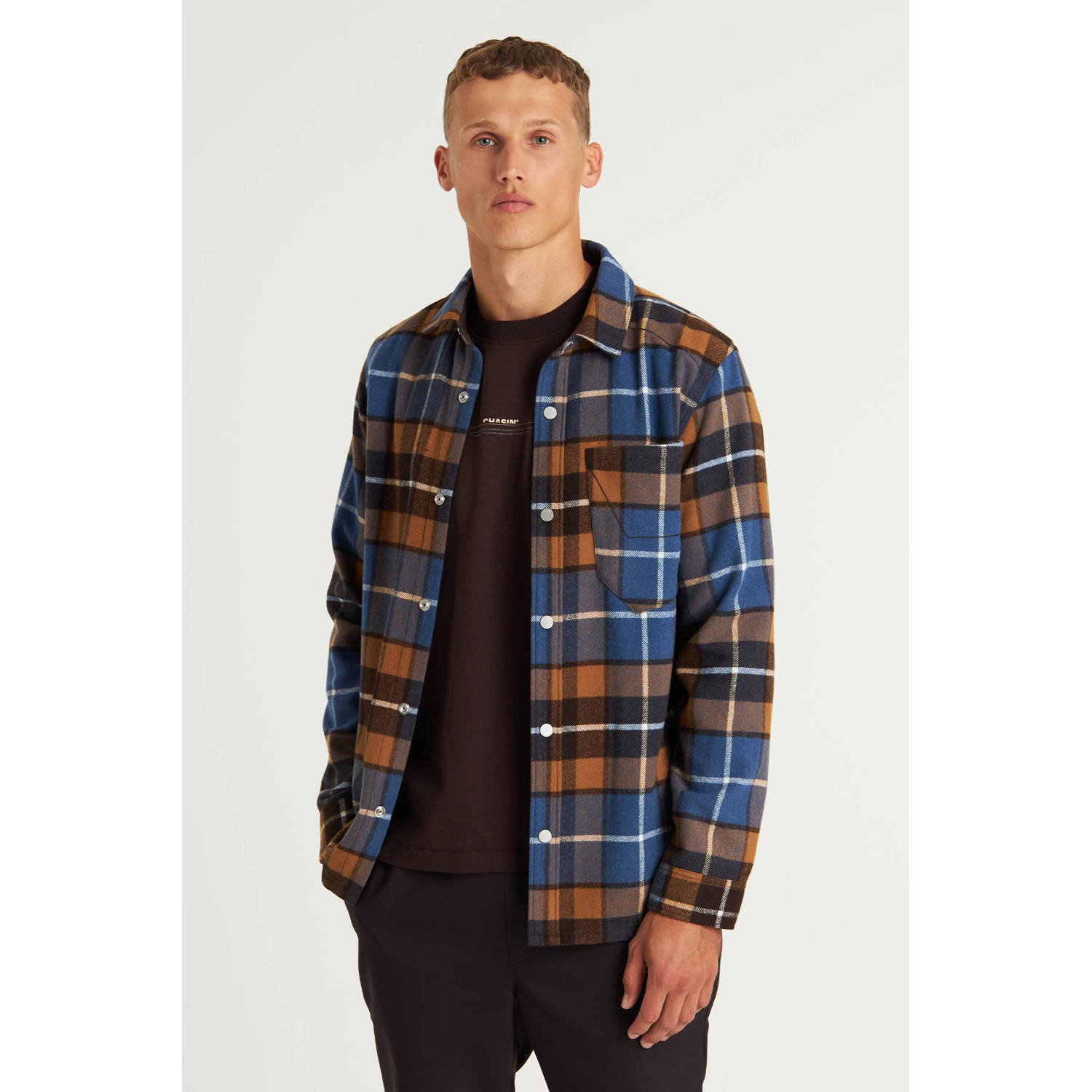 CHASIN' geruit regular fit overshirt Axel Mick