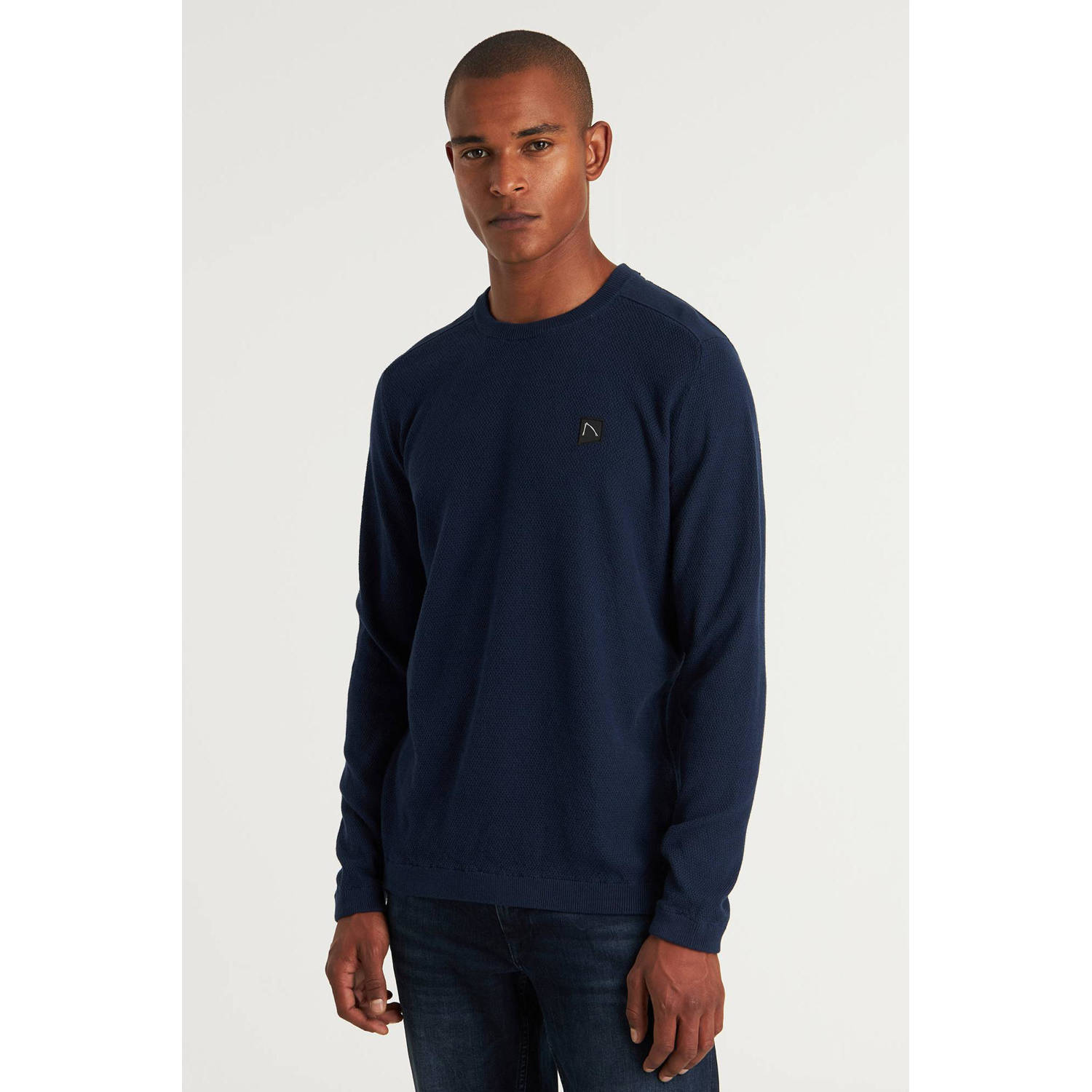 CHASIN' gebreide trui Sal donkerblauw