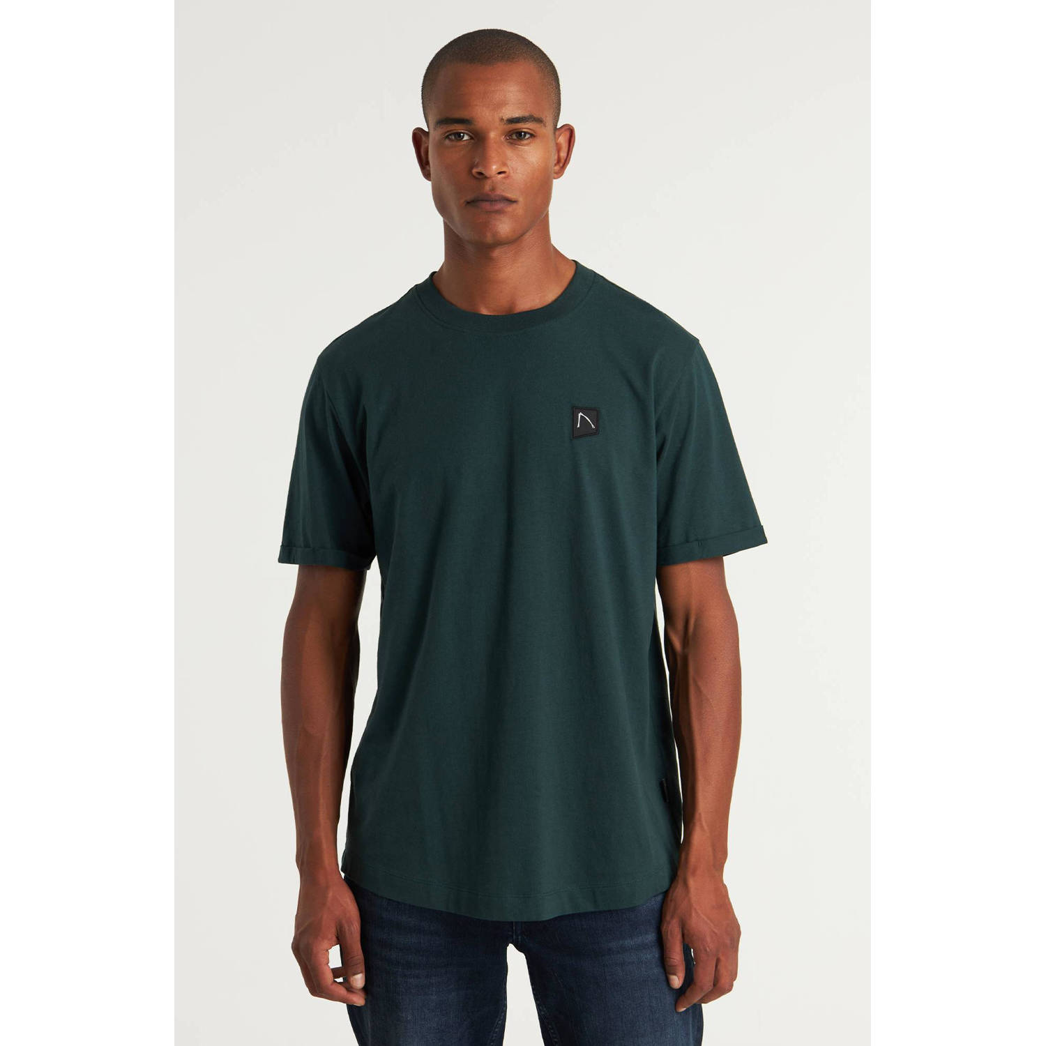 CHASIN' T-shirt Bro met logo donkergroen